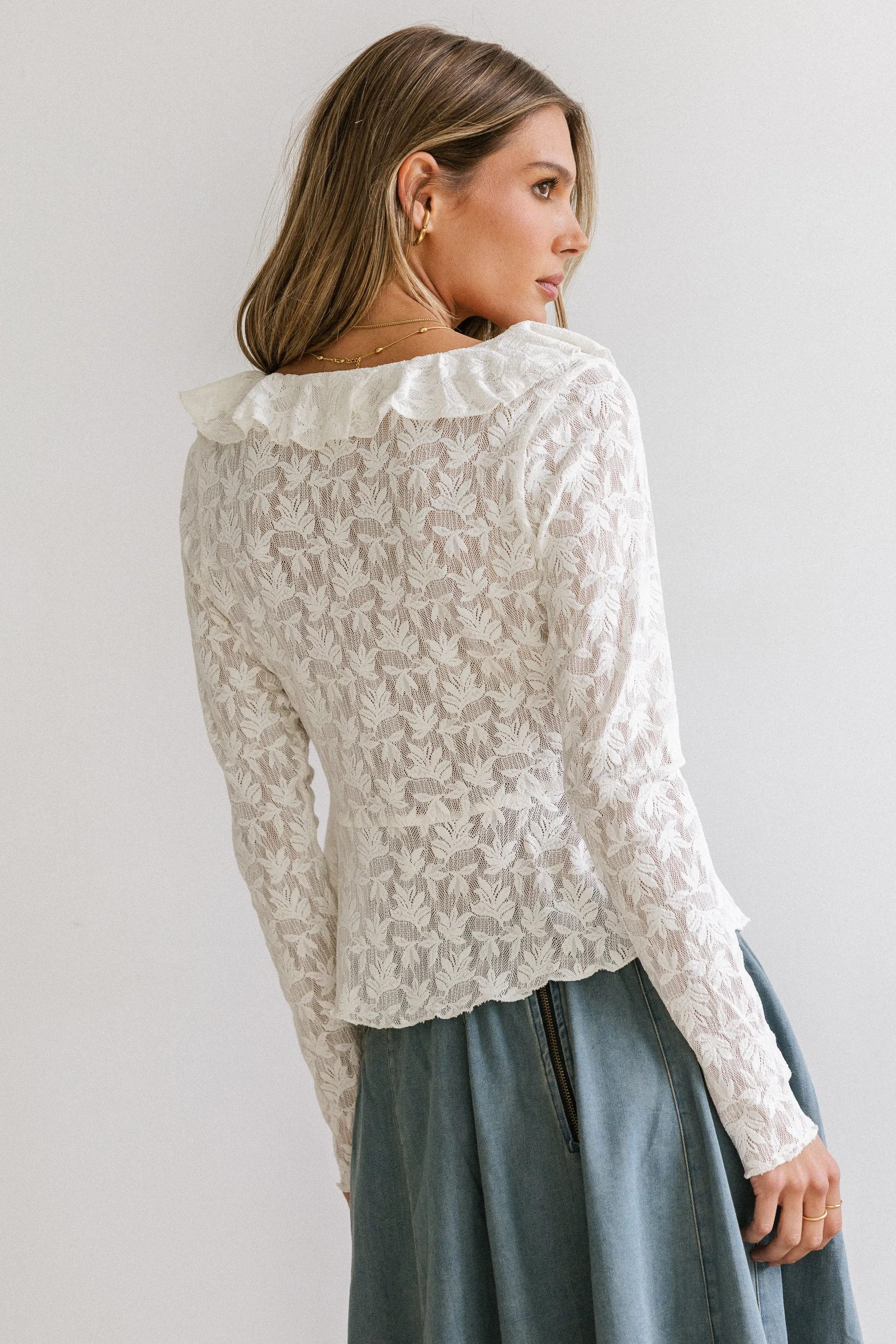 Kinsey Ruffle Lace Top - FINAL SALE sold by bohme product image thumbnail 3