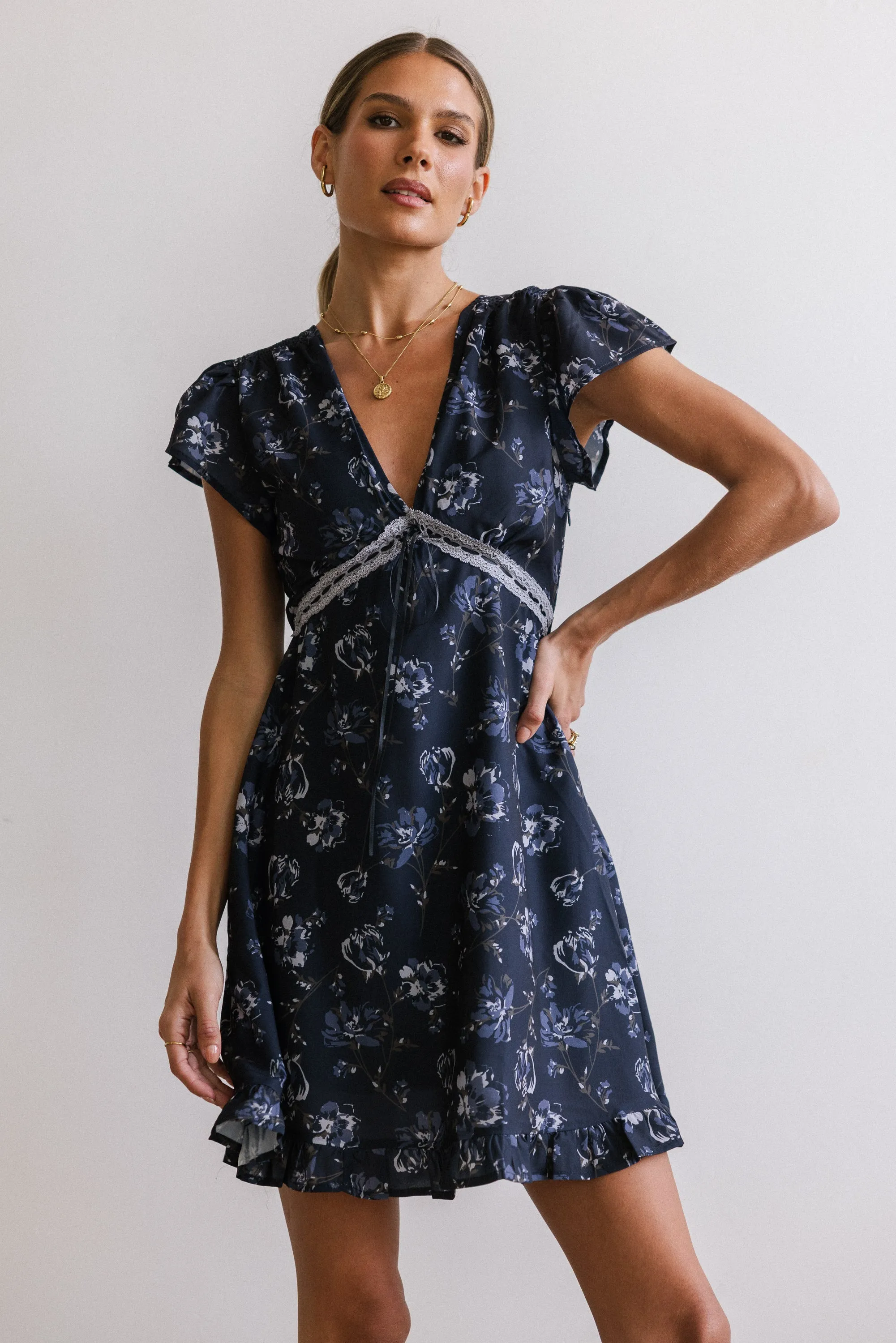 Valerie Floral Mini Dress sold by bohme