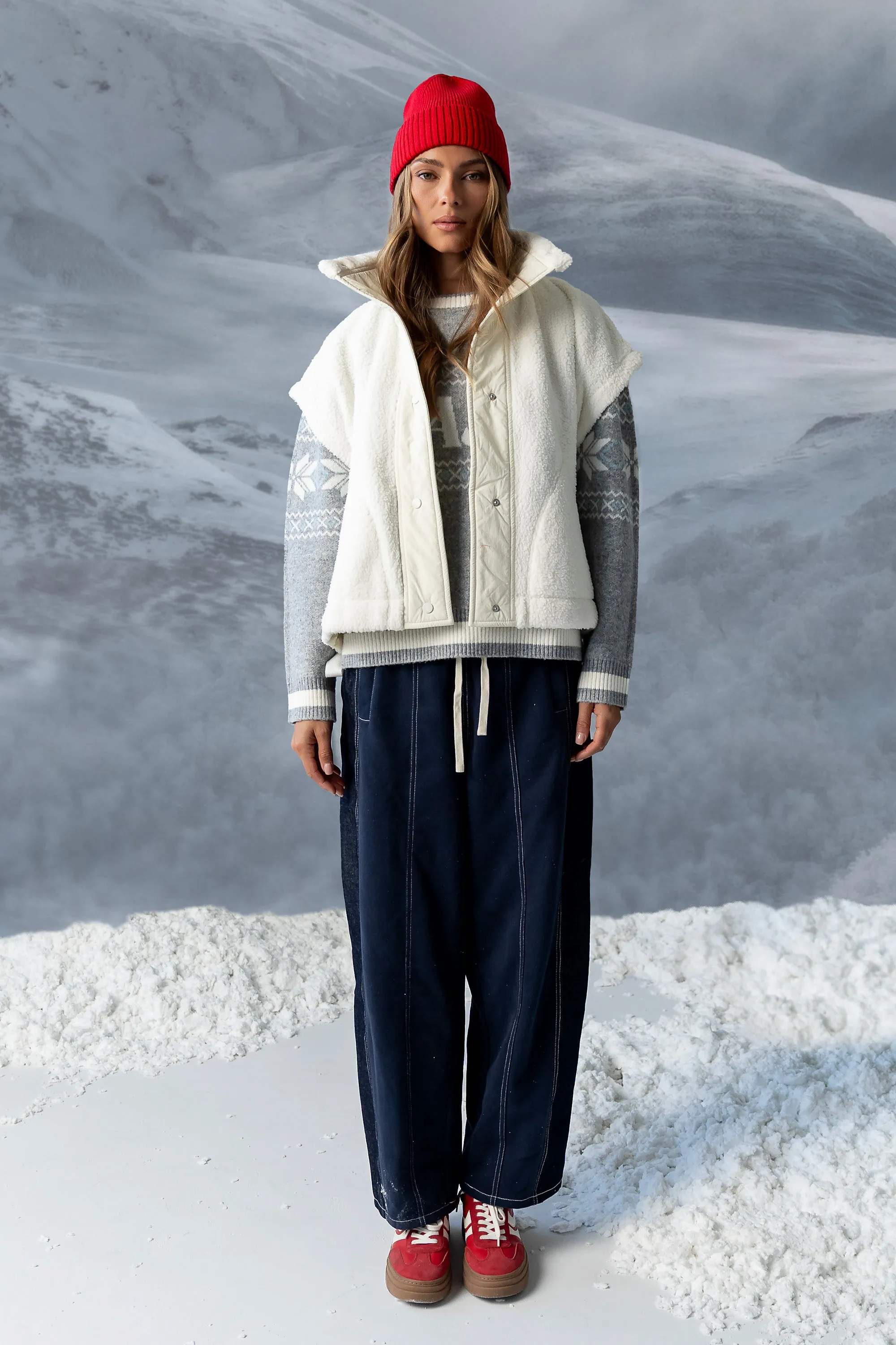 Marsha Oversized Sherpa Vest sold by bohme product image thumbnail 3