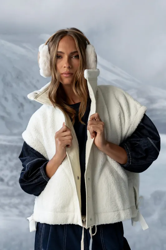 Marsha Oversized Sherpa Vest sold by bohme