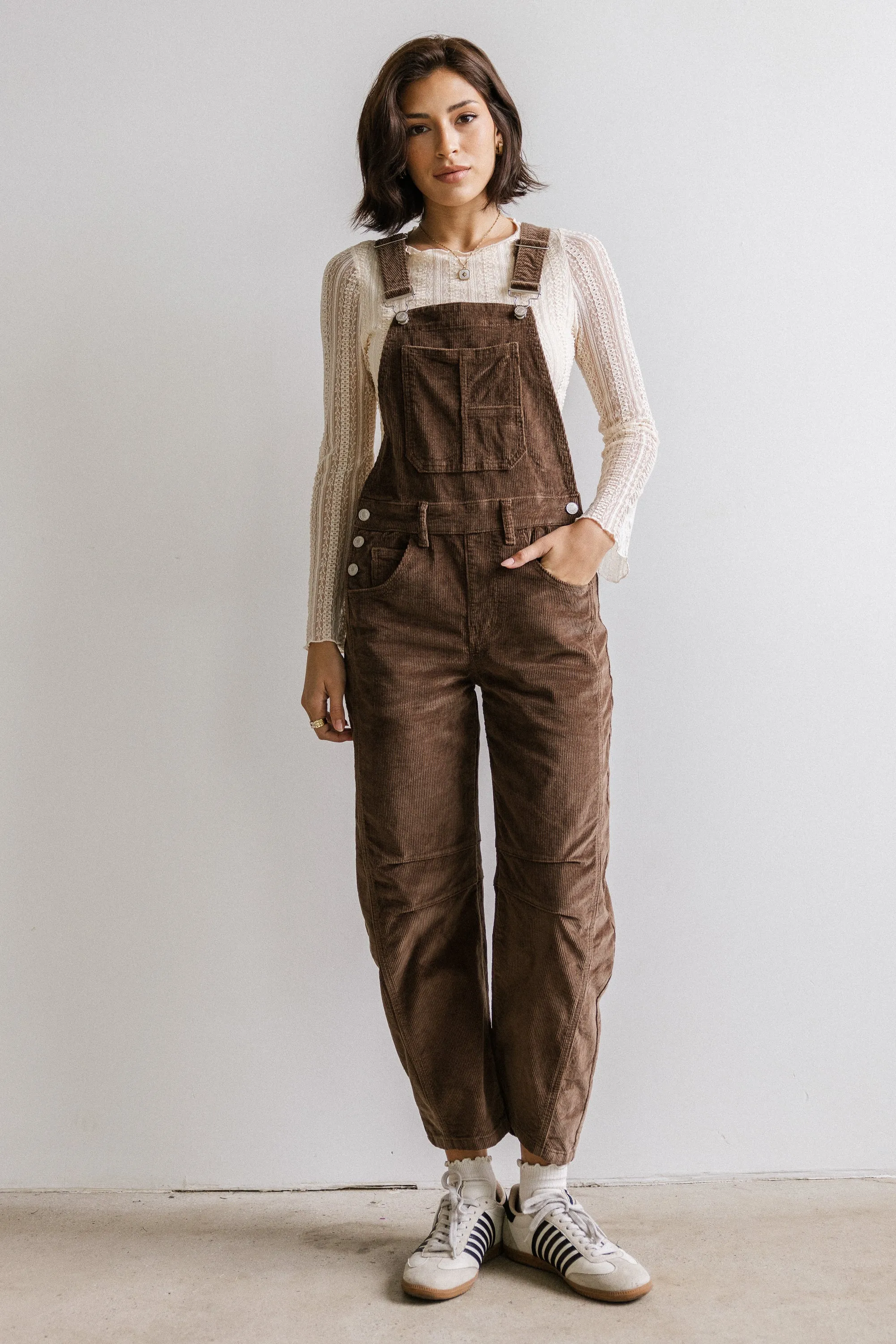 Tansy Corduroy Overalls in Brown sold by bohme product image thumbnail 2