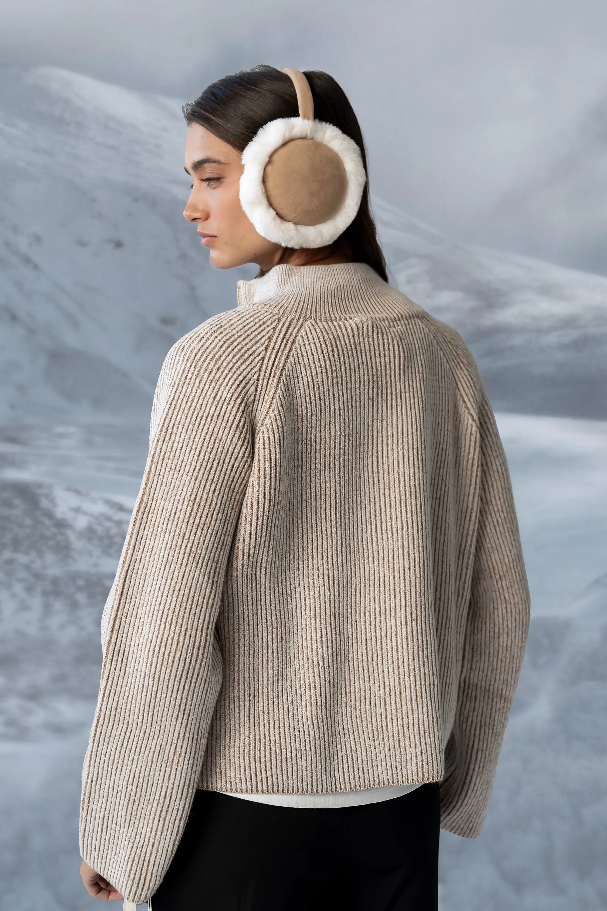 Abbie Ribbed Jacket in Taupe sold by bohme product image thumbnail 3