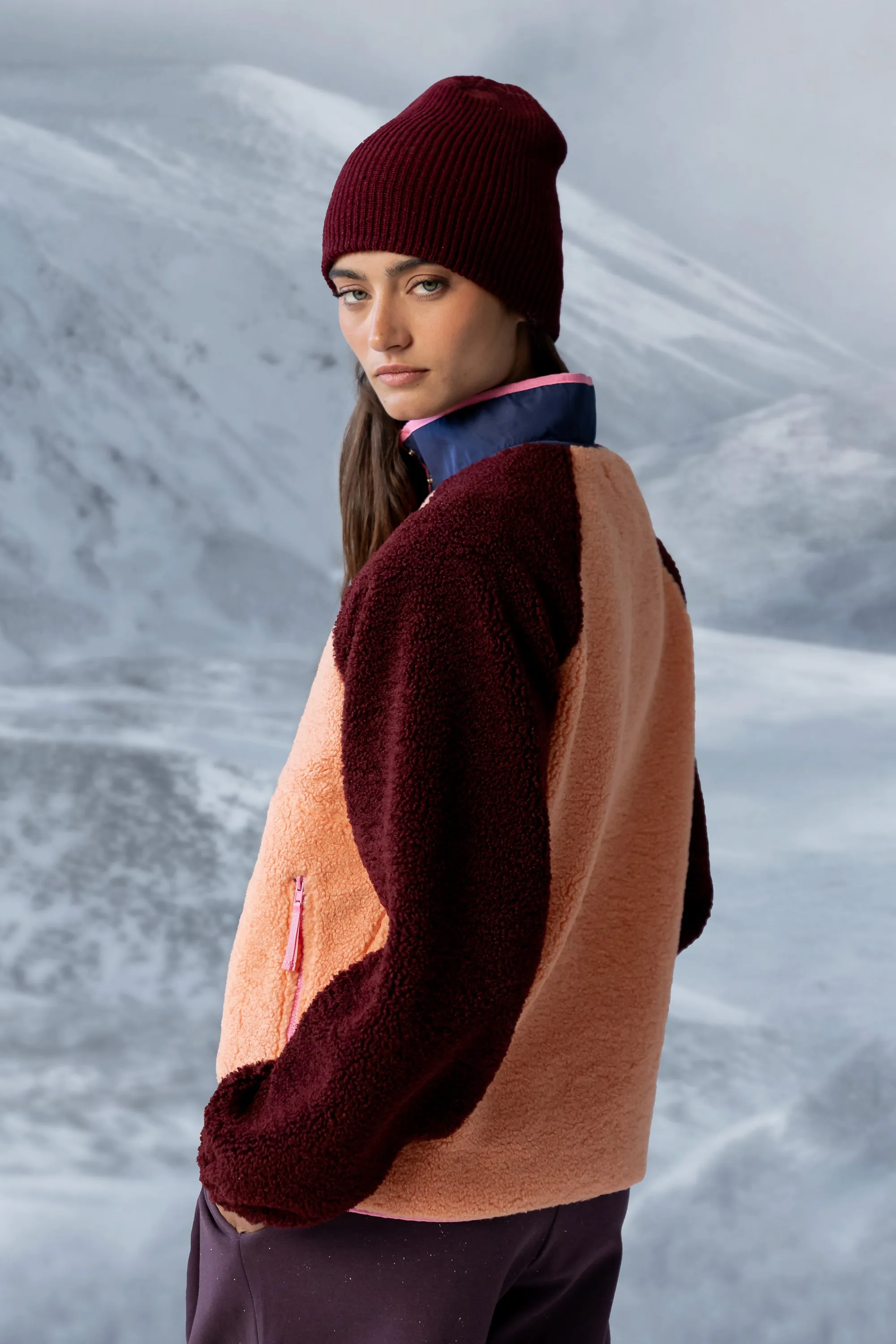 Milana Sherpa Pullover in Orange sold by bohme product image thumbnail 3