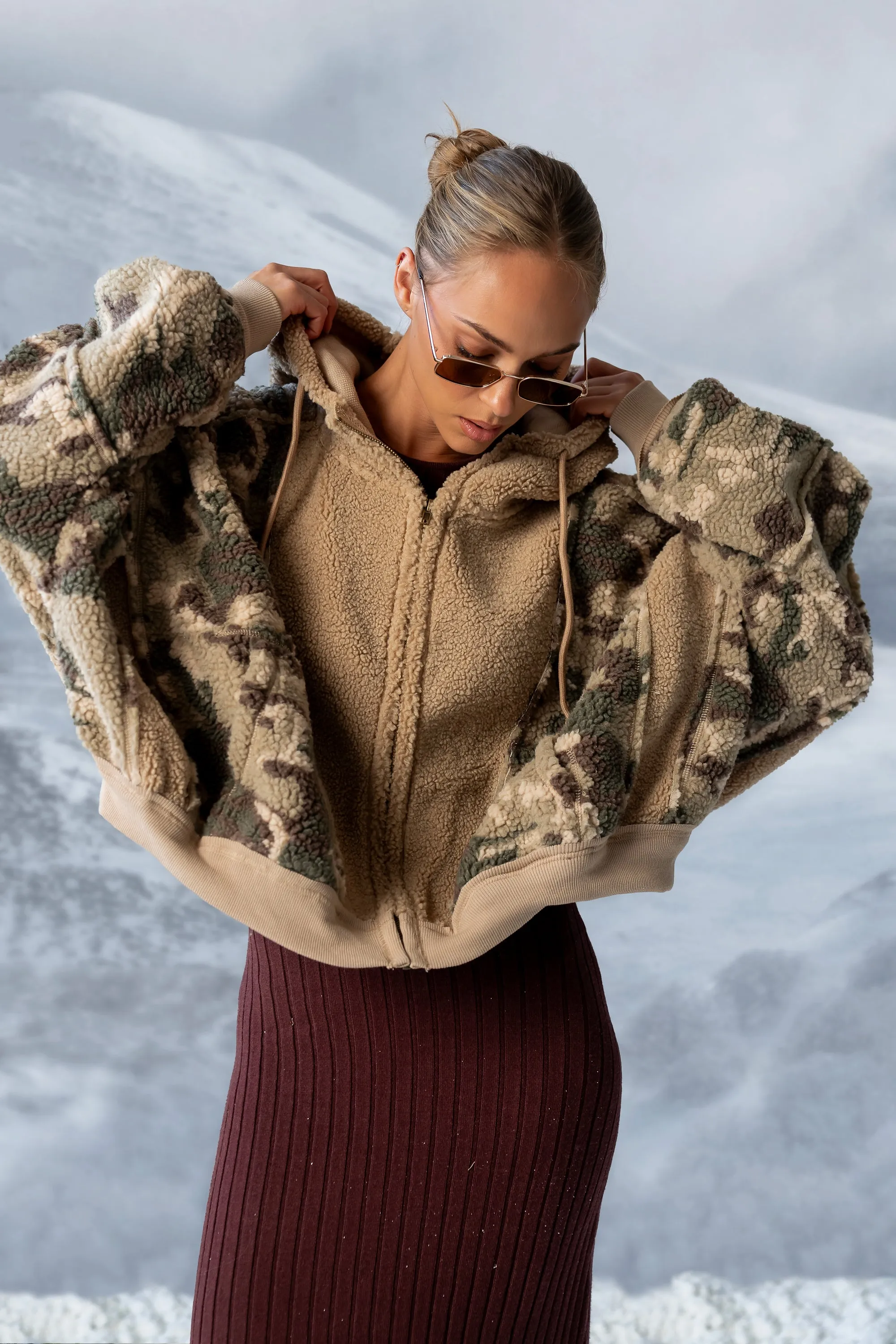 Lennox Oversized Sherpa Jacket sold by bohme