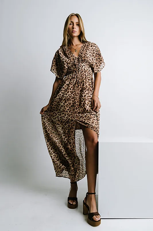 Wrenna Leopard Maxi Dress sold by bohme