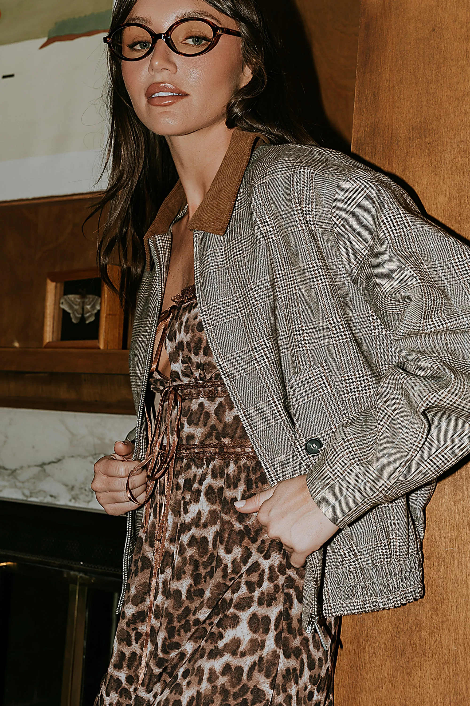 Kenzington Plaid Bomber Jacket sold by bohme product image thumbnail 2