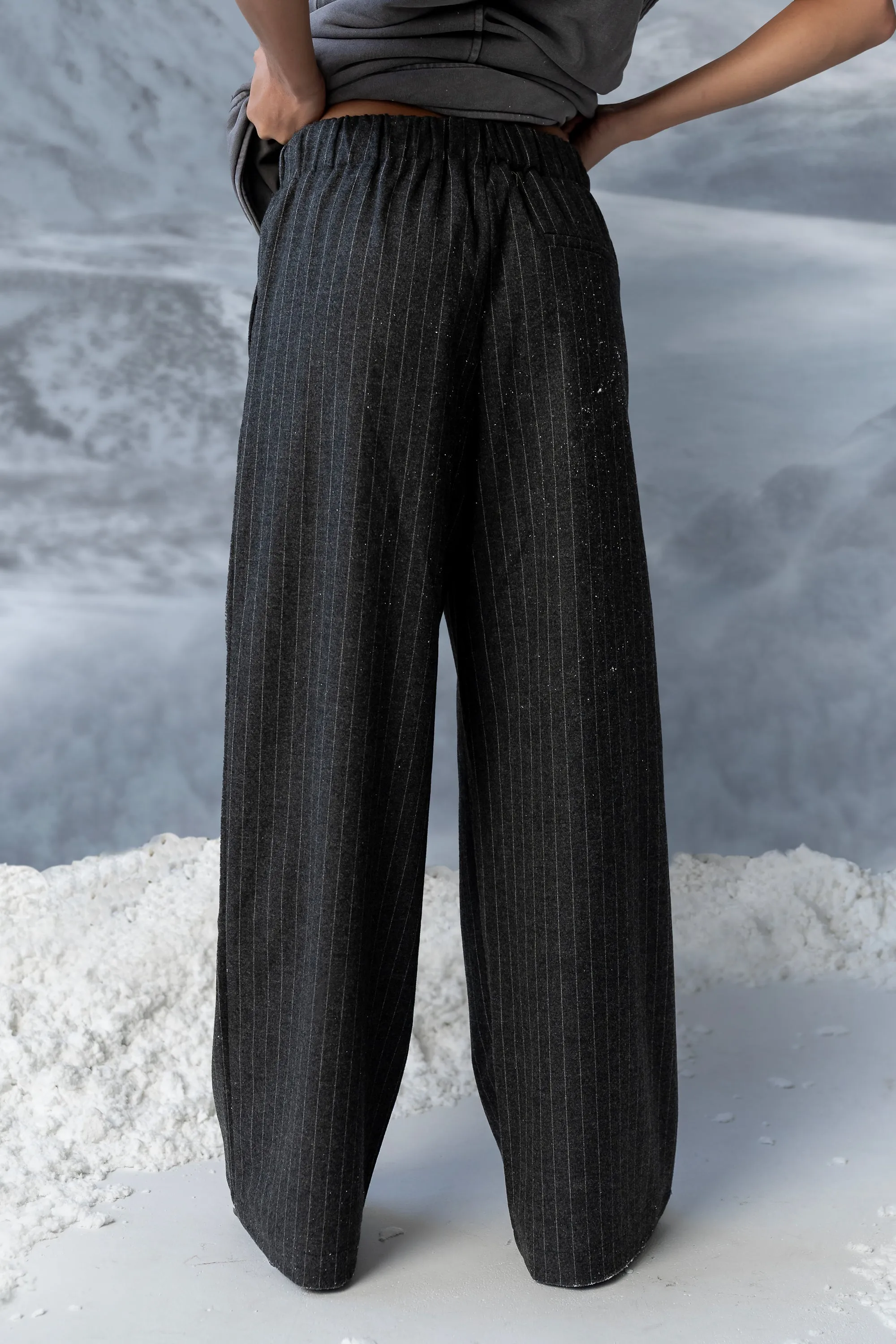 Joey Pinstripe Baggy Pants sold by bohme product image thumbnail 3