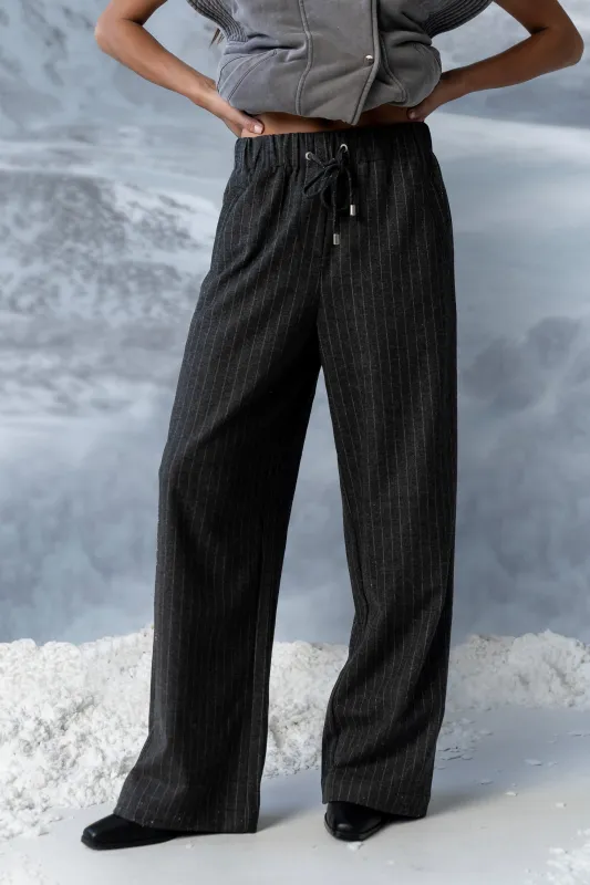Joey Pinstripe Baggy Pants sold by bohme