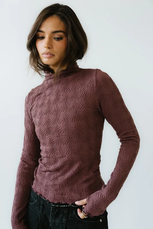 Benny Textured Top in Berry sold by bohme