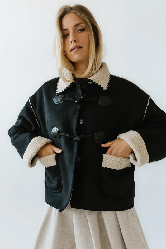 Collins Suede Jacket in Black sold by bohme