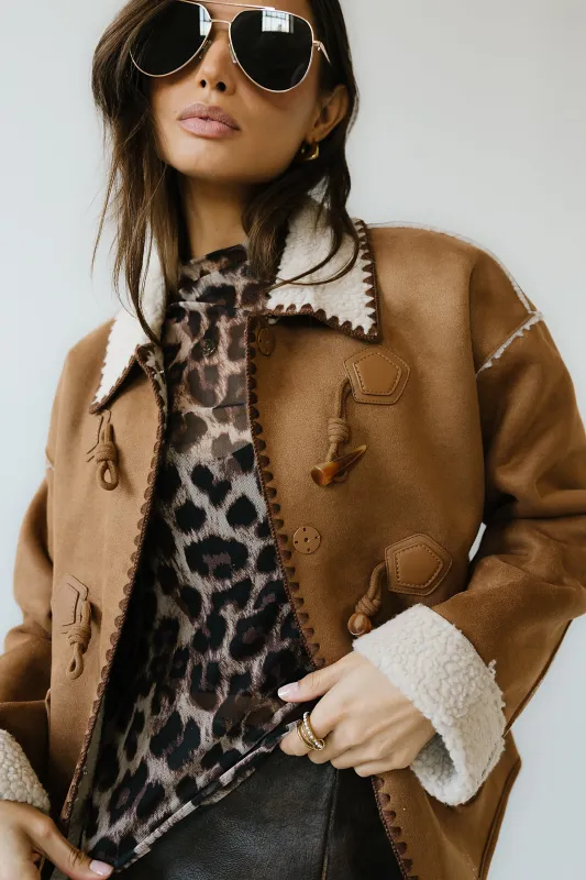 Collins Suede Jacket in Camel sold by bohme