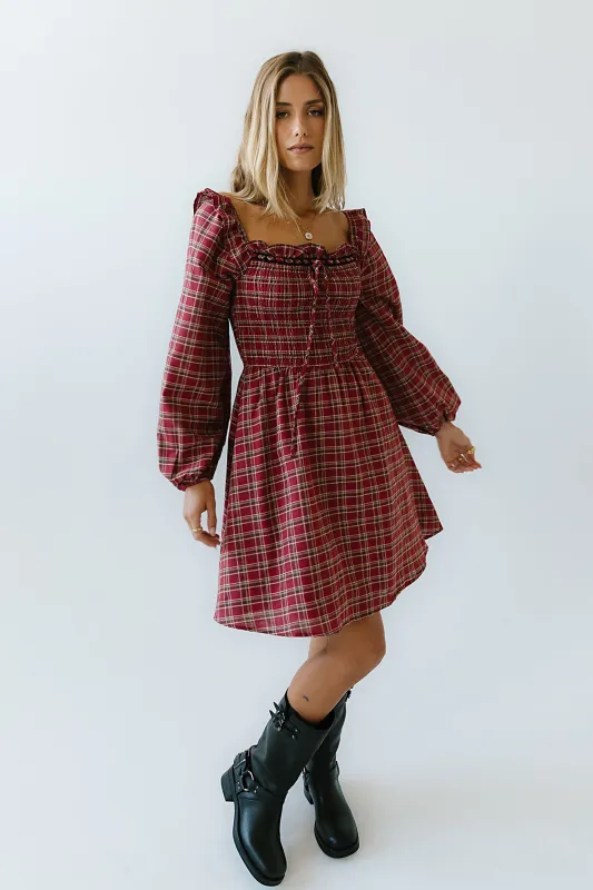 George Plaid Mini Dress sold by bohme