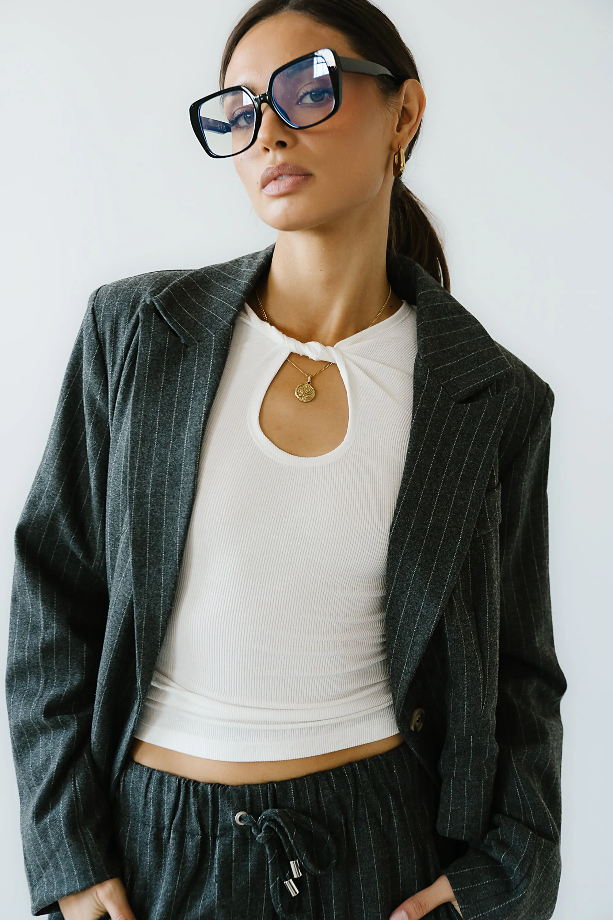 Leslie Cutout Top in White sold by bohme product image thumbnail 2