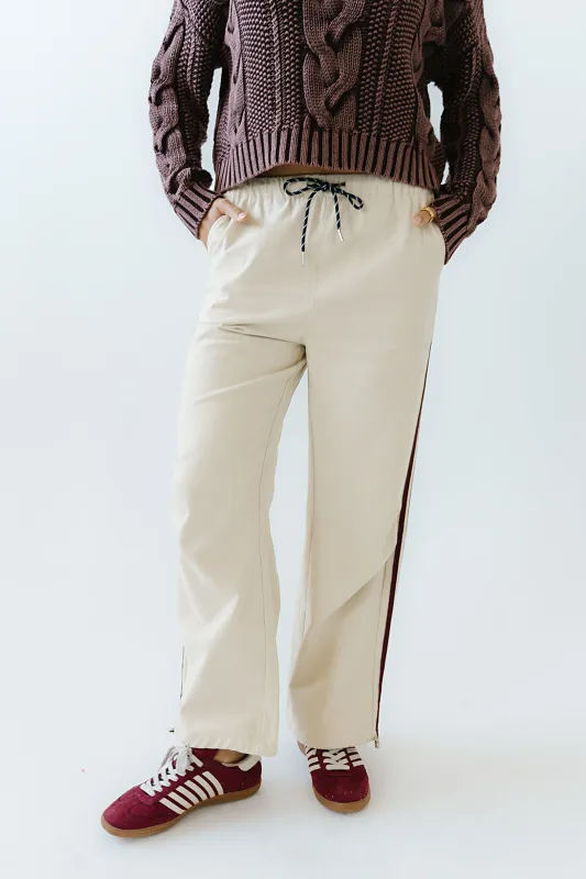 Franklin Striped Joggers in Cream sold by bohme