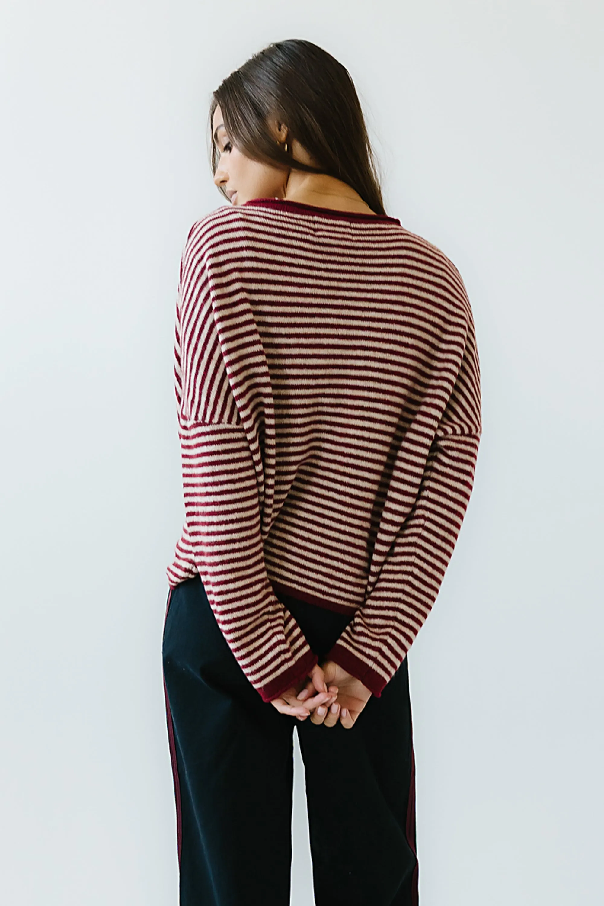 Lola Striped Sweater in Red sold by bohme product image thumbnail 3