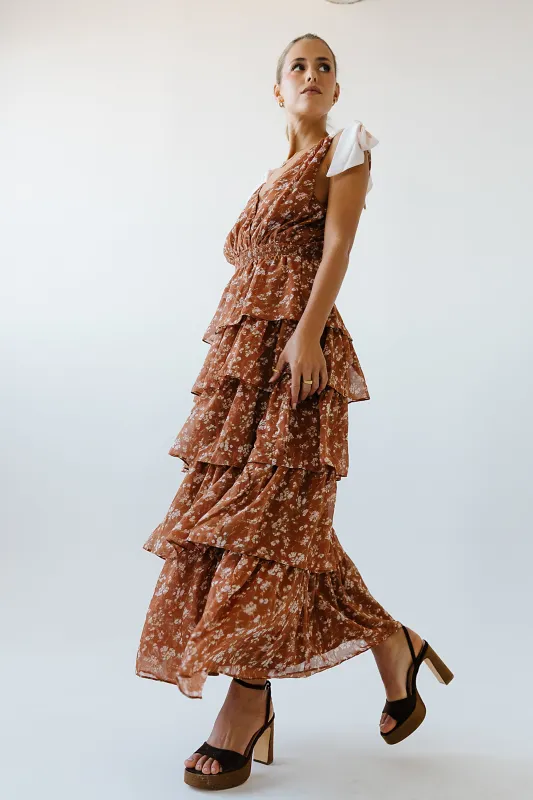 Kane Tiered Maxi Dress sold by bohme