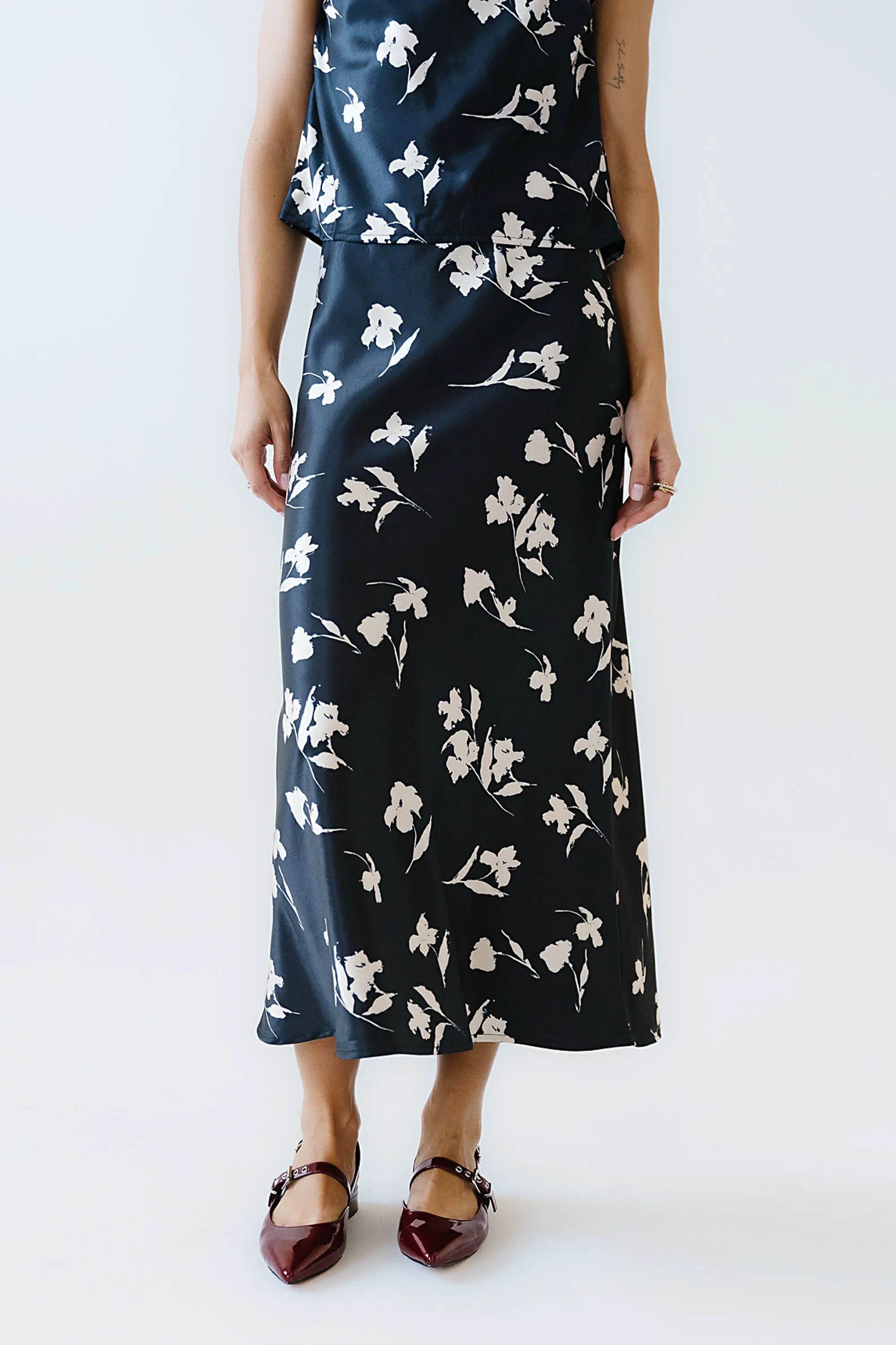 Carsyn Floral Maxi Skirt in Black sold by bohme product image thumbnail 2