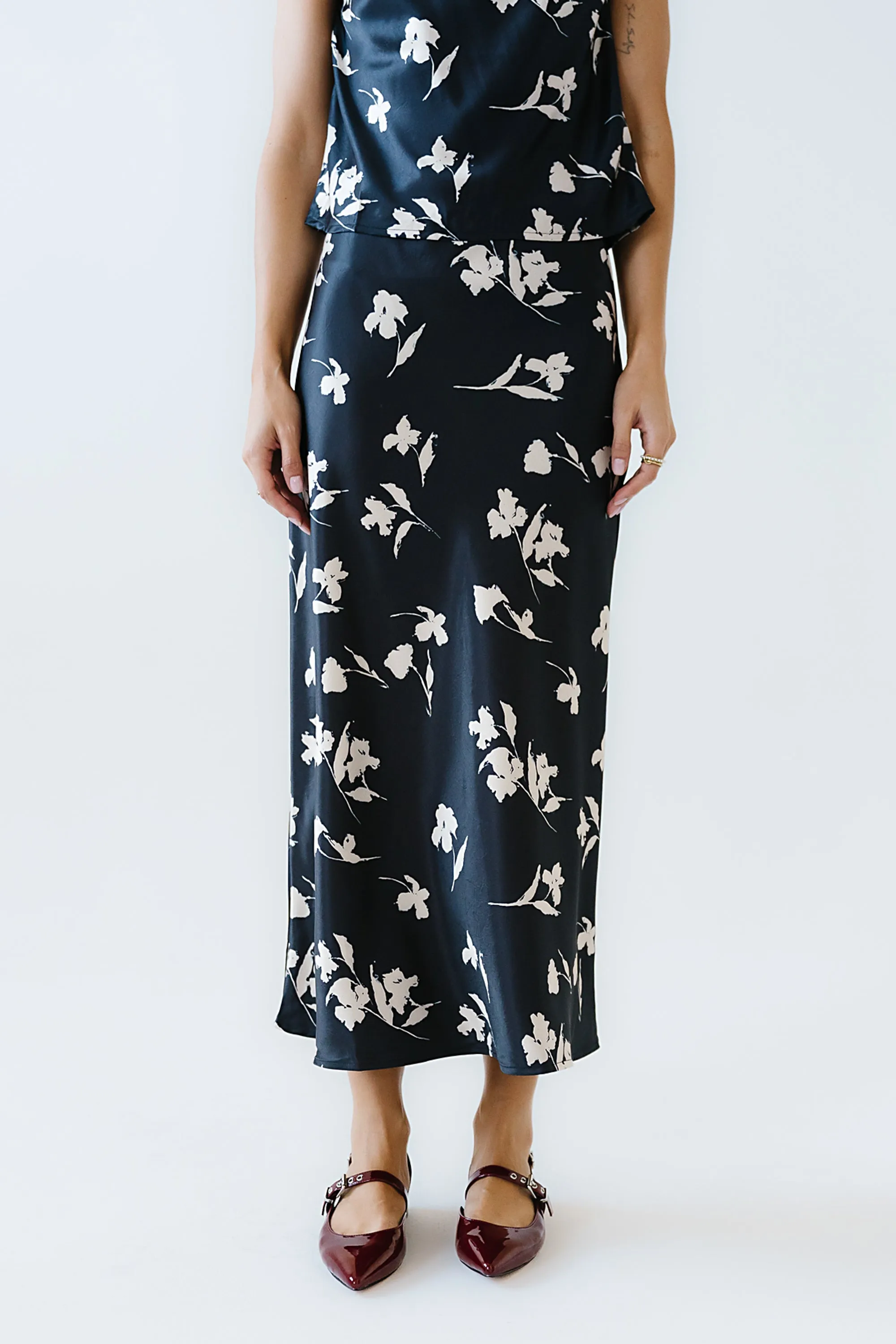 Carsyn Floral Maxi Skirt in Black sold by bohme product image thumbnail 5