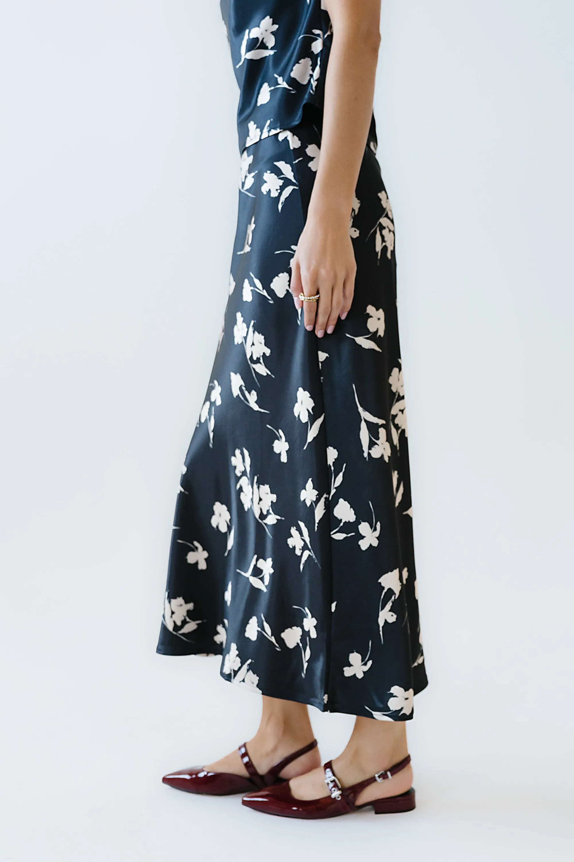 Carsyn Floral Maxi Skirt in Black sold by bohme product image thumbnail 4