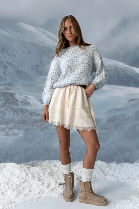 Marsha Lace Mini Skirt sold by bohme