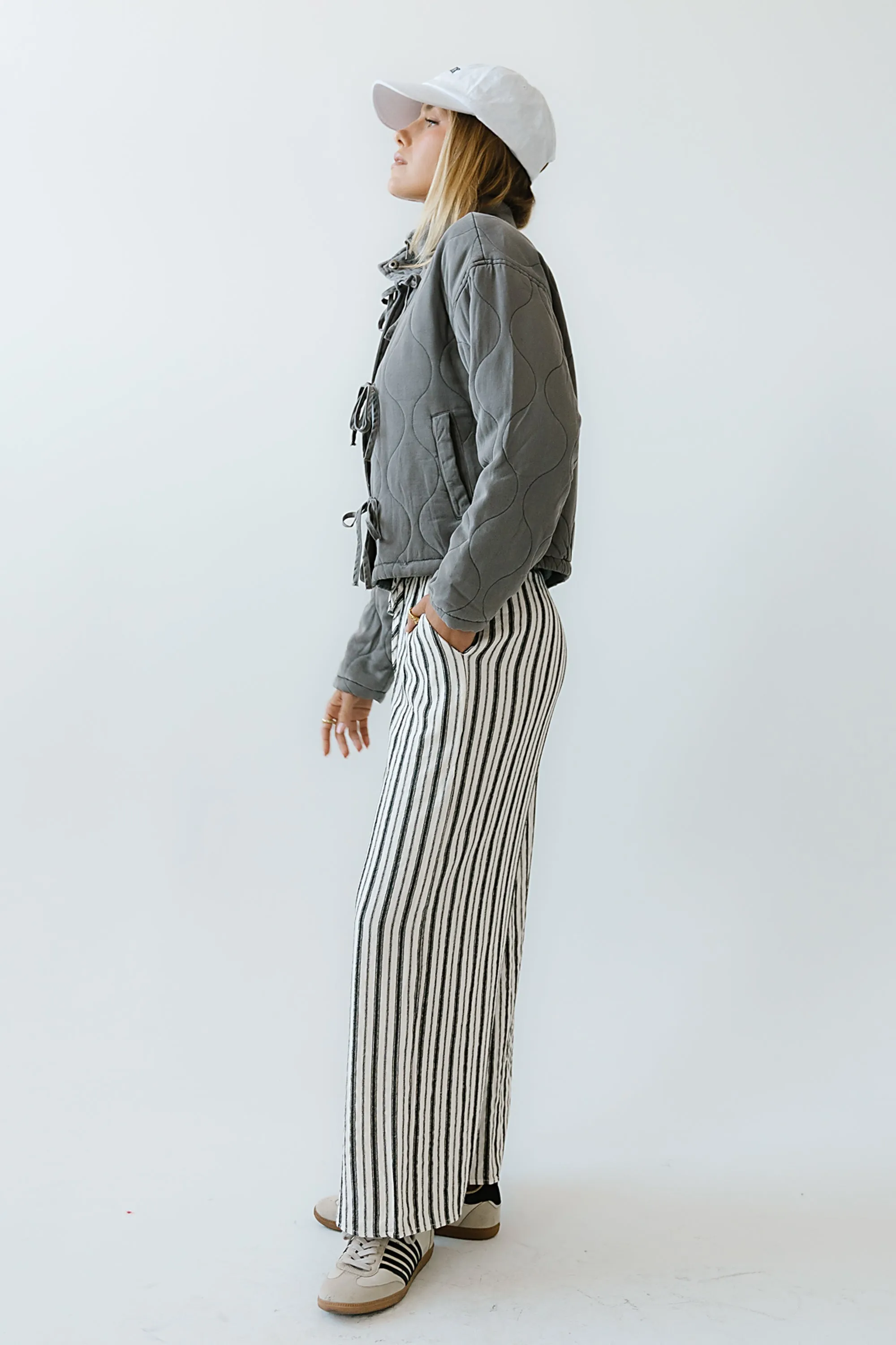 Quinn Quilted Jacket in Charcoal sold by bohme product image thumbnail 3