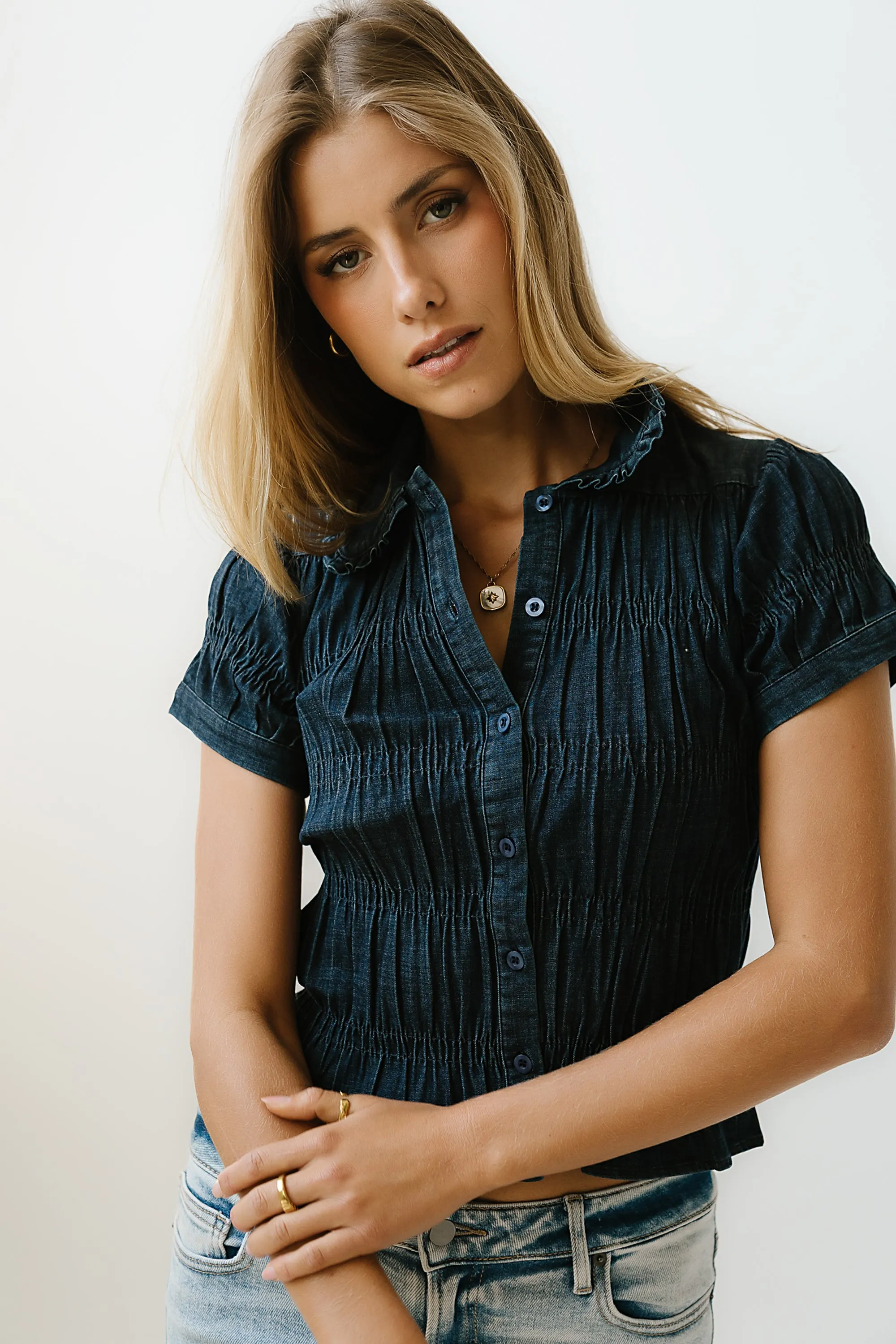 Maddie Smocked Blouse sold by bohme product image thumbnail 3