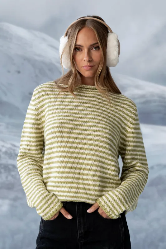 Jones Knit Sweater in Sage sold by bohme