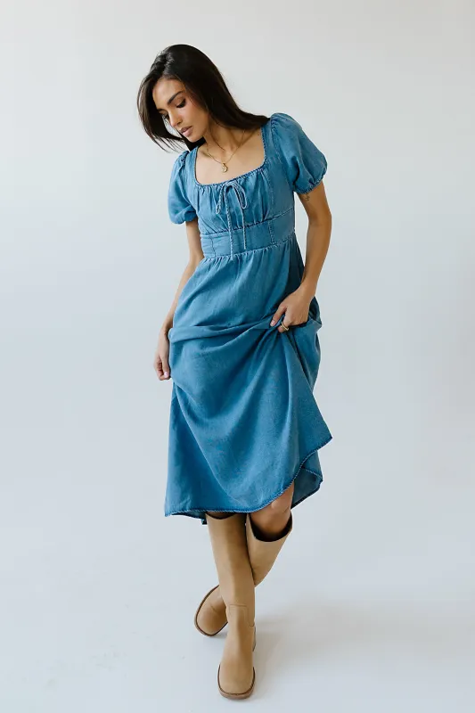 Candice Denim Midi Dress - FINAL SALE made by bohme
