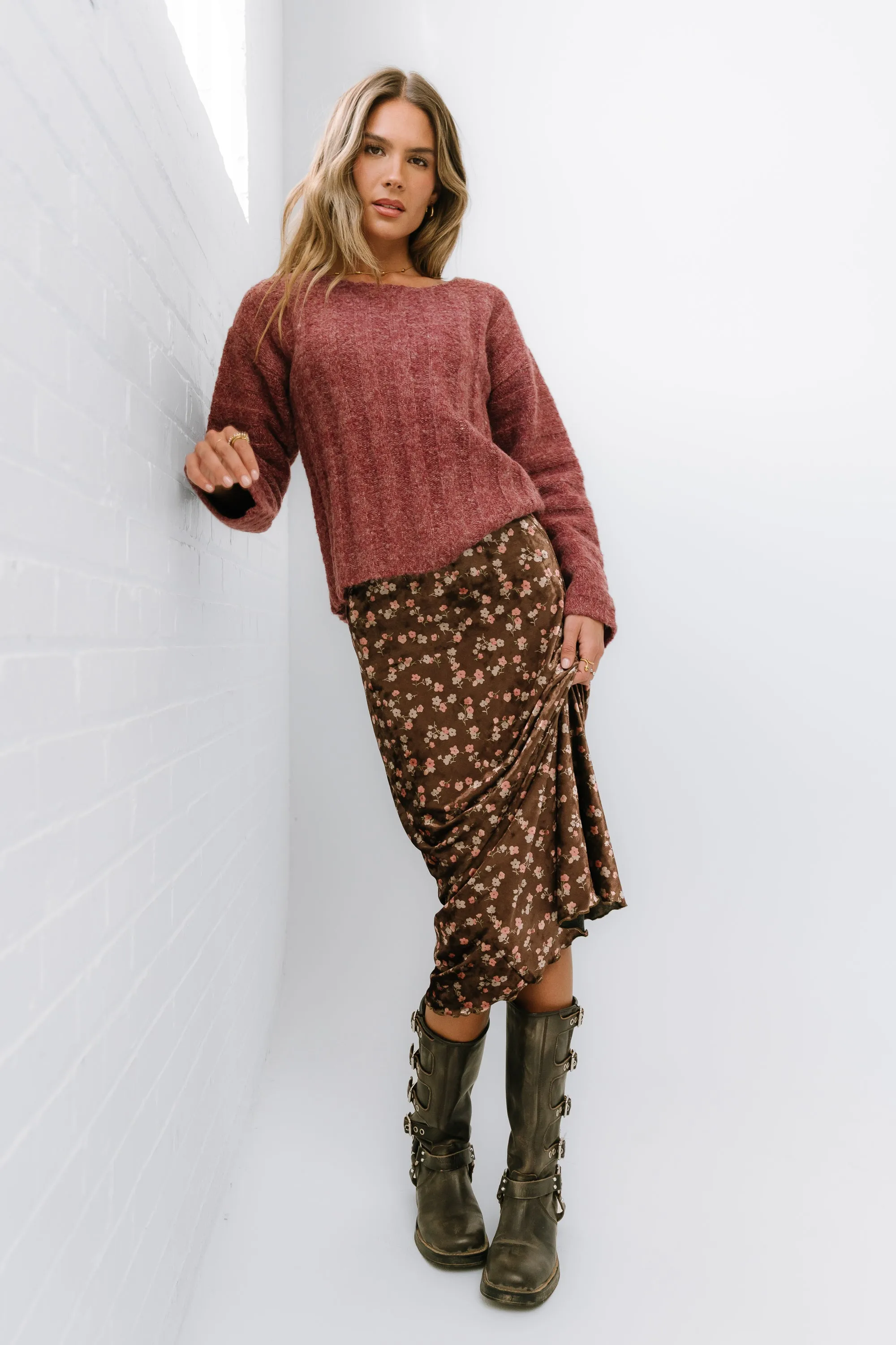 Luella Velvet Midi Skirt sold by bohme product image thumbnail 3