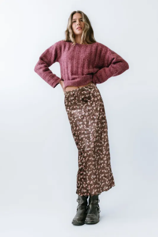 Luella Velvet Midi Skirt sold by bohme
