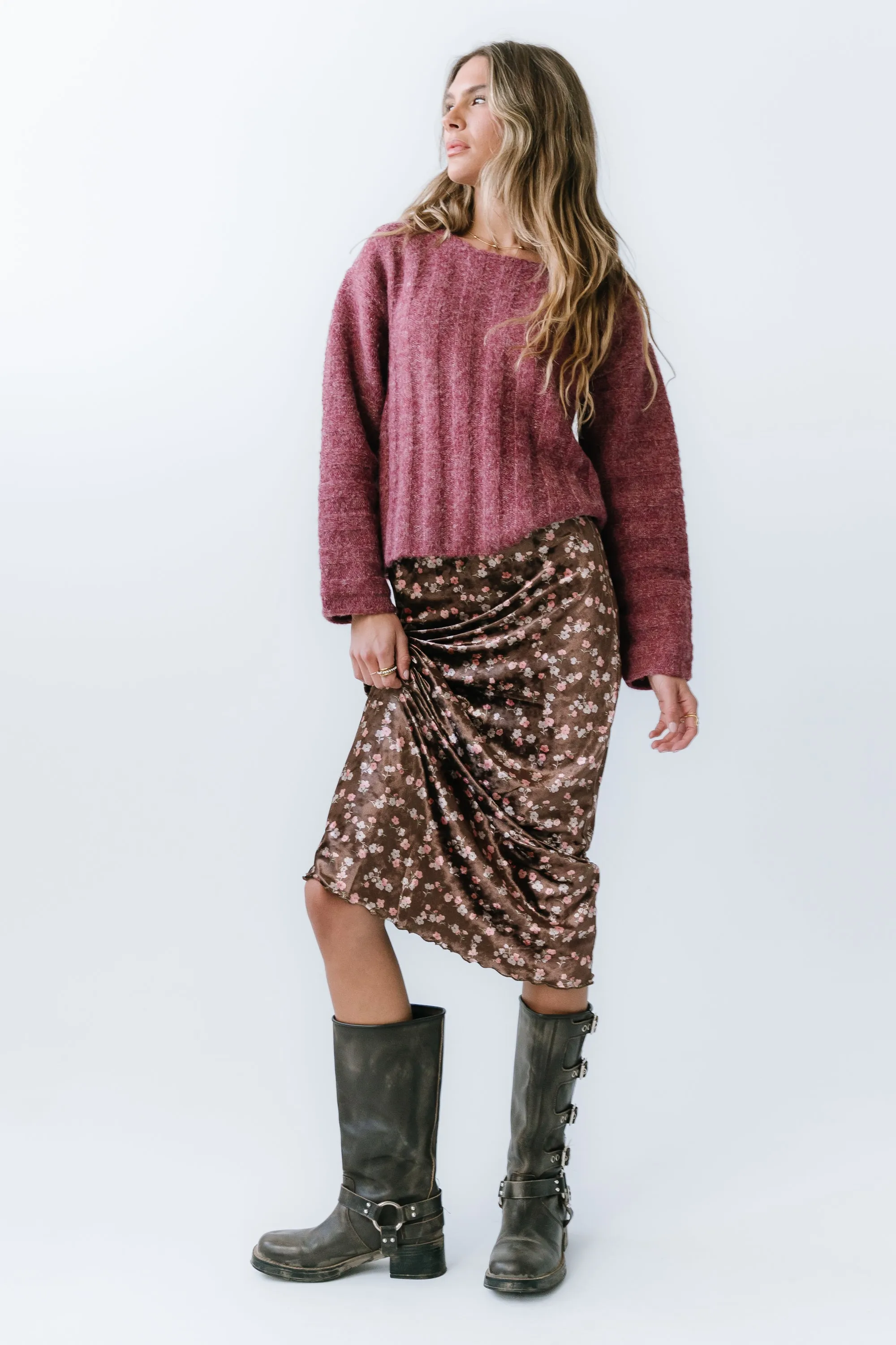 Luella Velvet Midi Skirt sold by bohme product image thumbnail 5