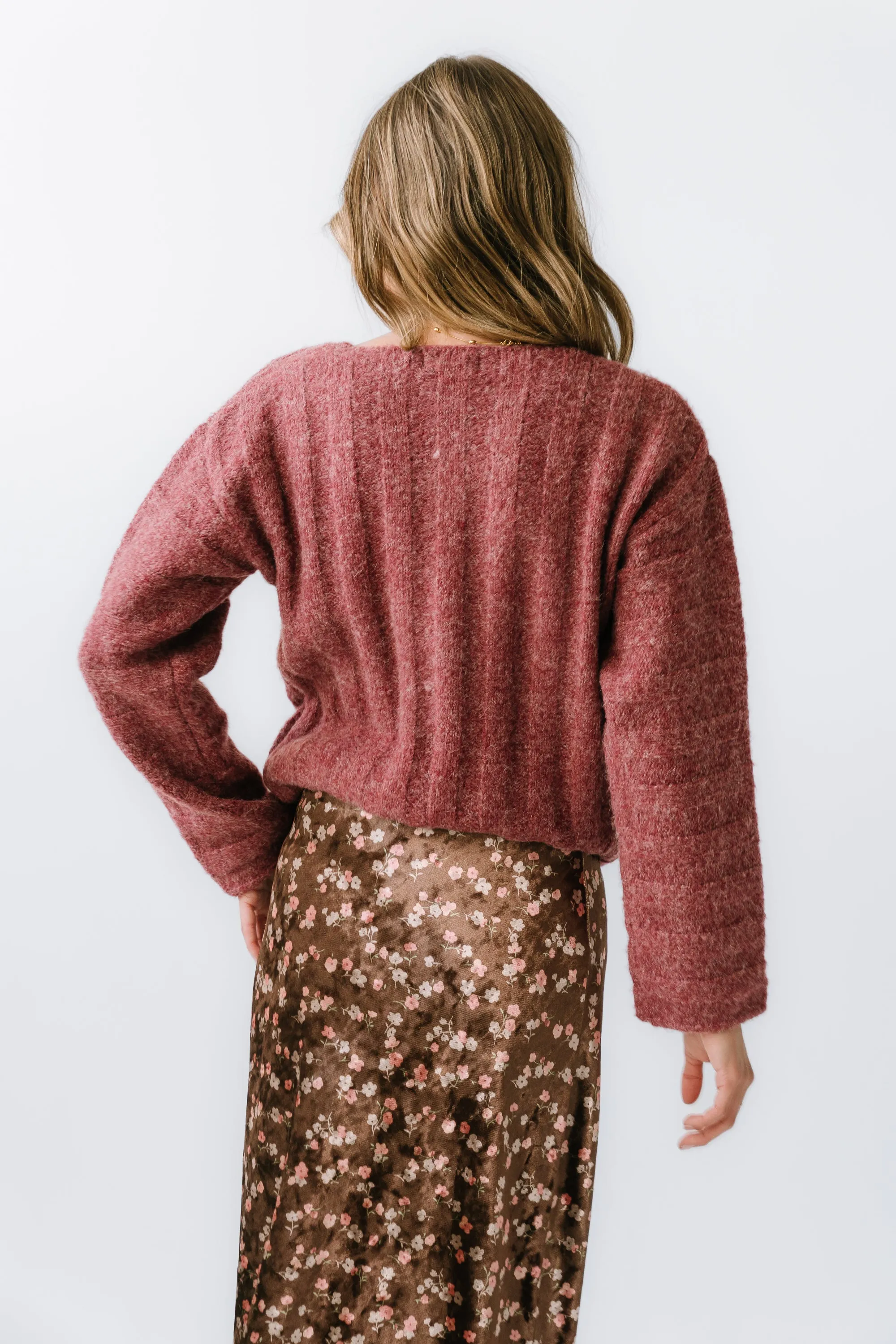 Zamara Ribbed Sweater in Red sold by bohme product image thumbnail 4