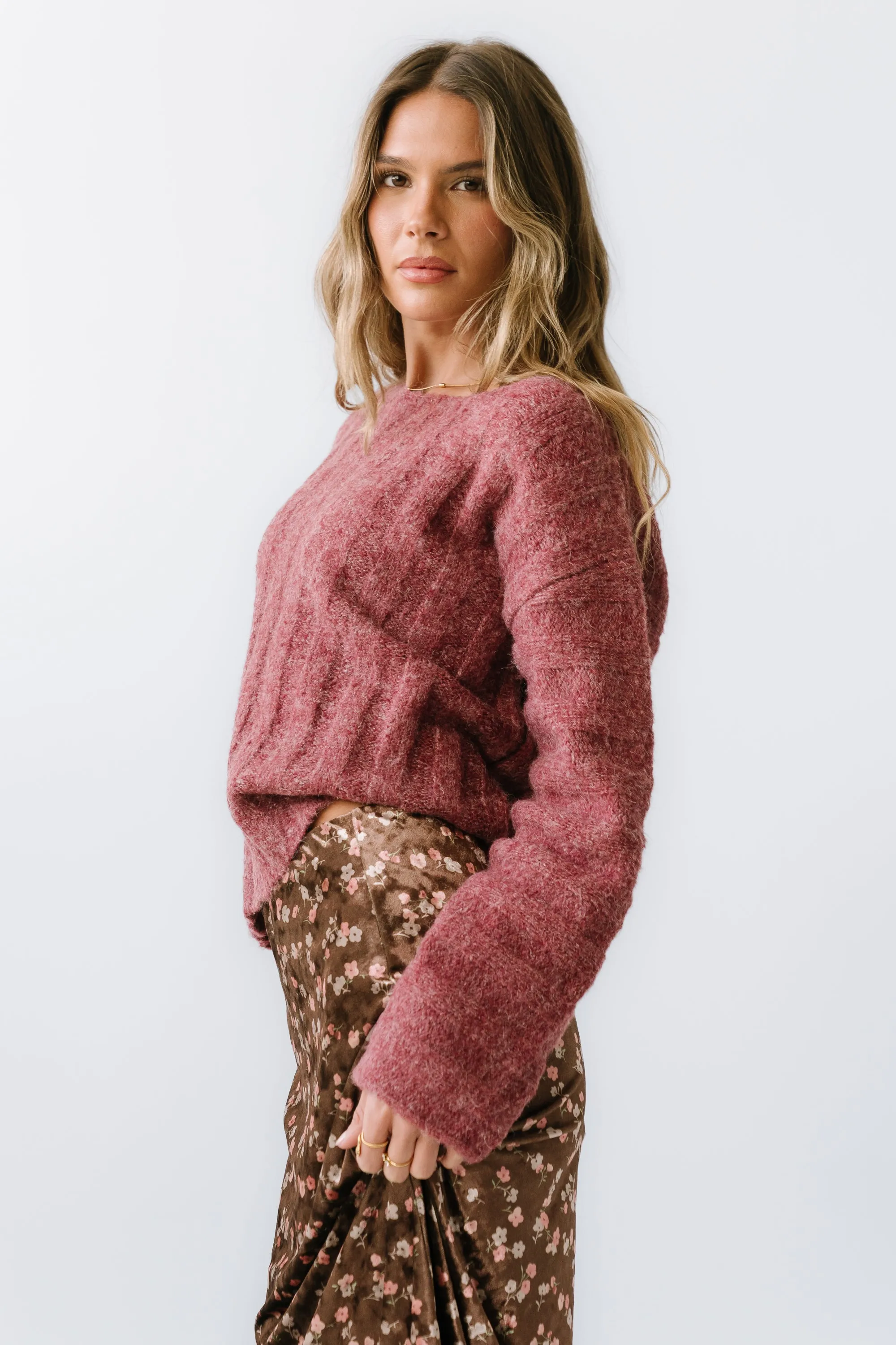 Zamara Ribbed Sweater in Red sold by bohme product image thumbnail 3