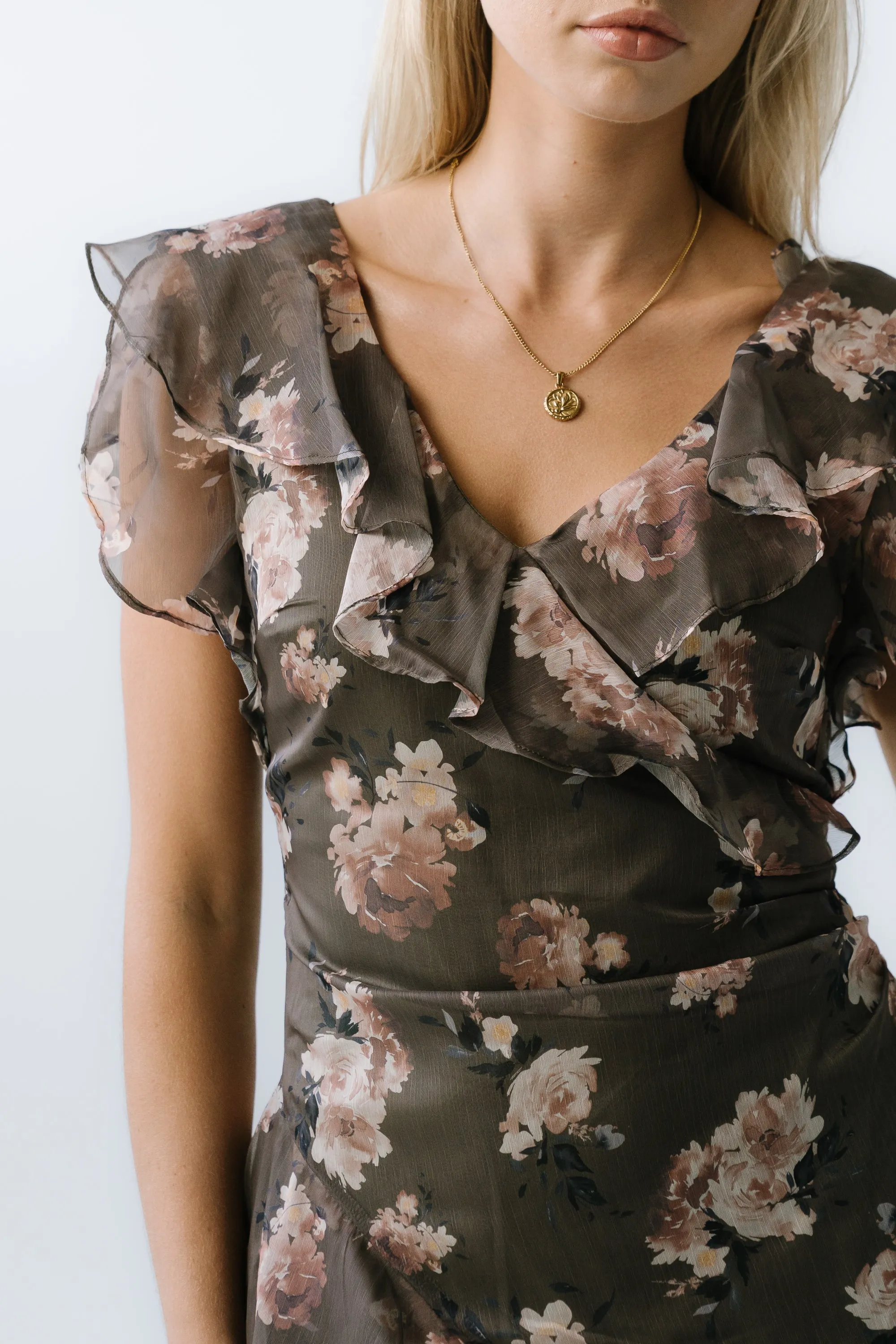 Kensie Ruffle Maxi Dress sold by bohme product image thumbnail 2