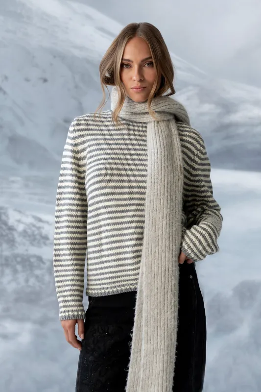 Jones Knit Sweater in Heather Grey sold by bohme