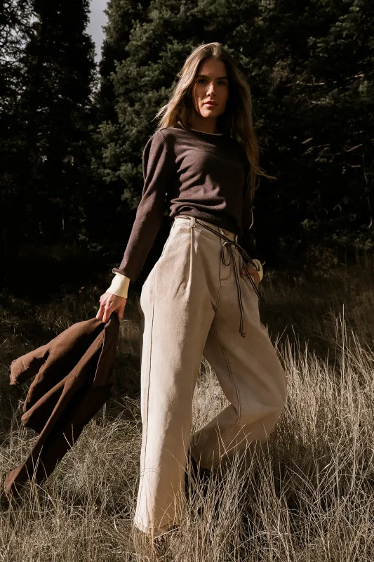 Jovie Pleated Wide Leg Pants sold by bohme