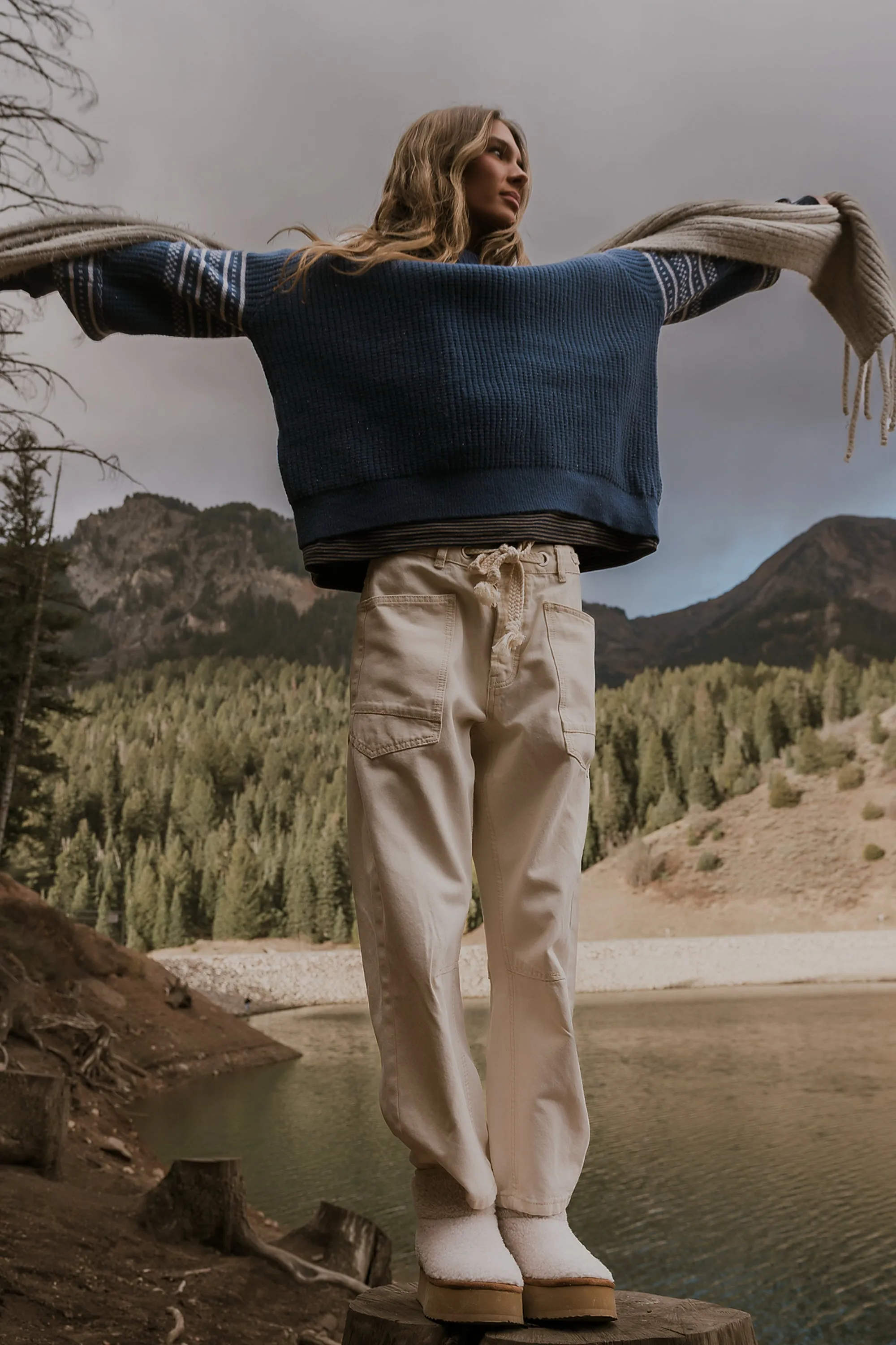 Jayda Oversized Sweater in Blue sold by bohme product image thumbnail 4