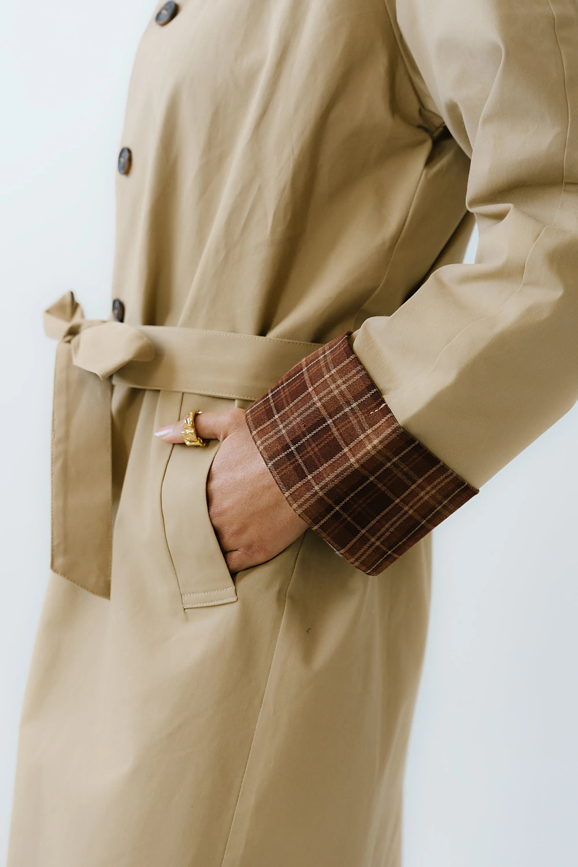 Tulie Contrast Trench Coat sold by bohme product image thumbnail 3