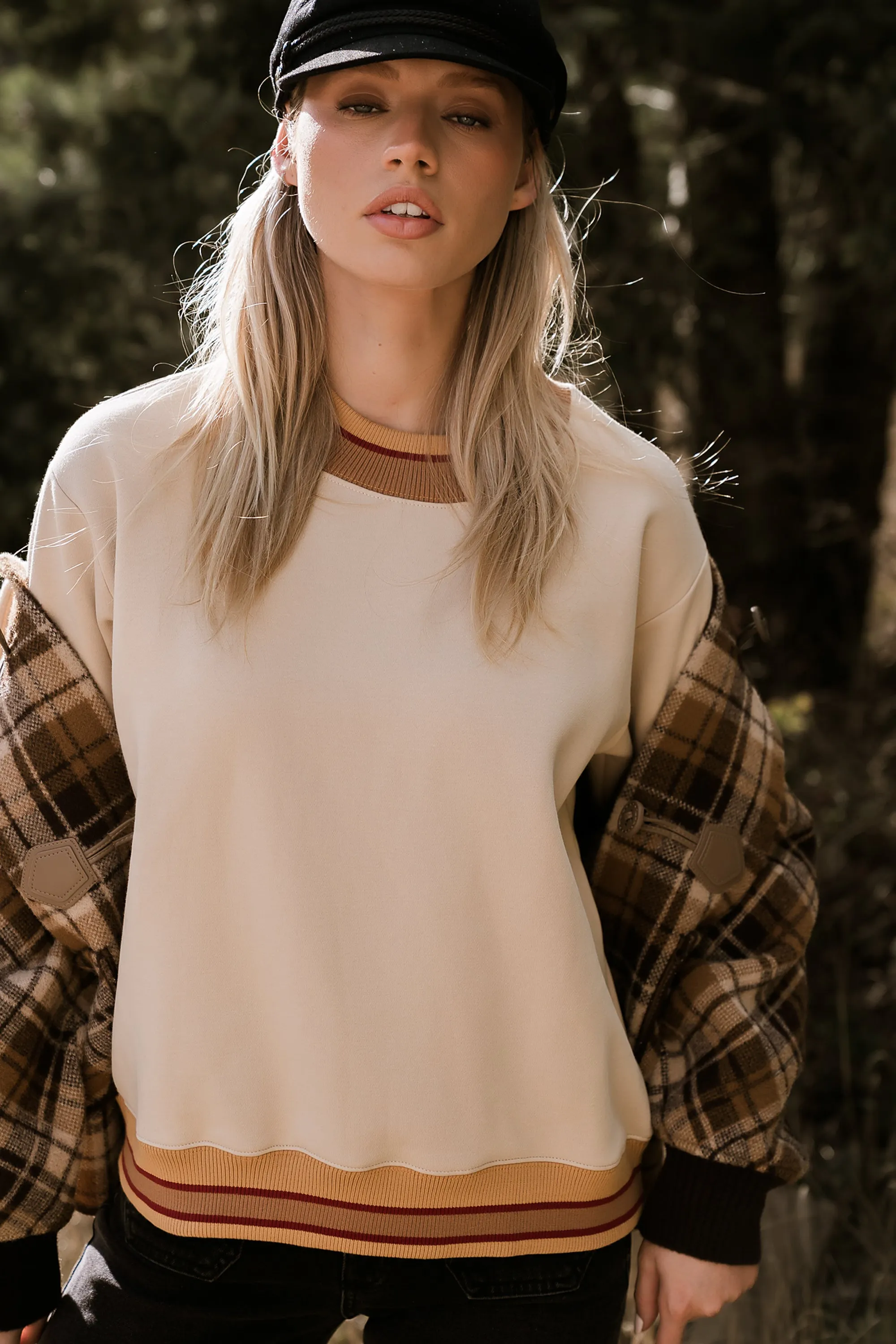 Marie Oversized Sweatshirt in Bone - FINAL SALE sold by bohme product image thumbnail 4