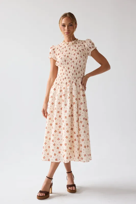 Opal Maxi Dress in Beige sold by bohme