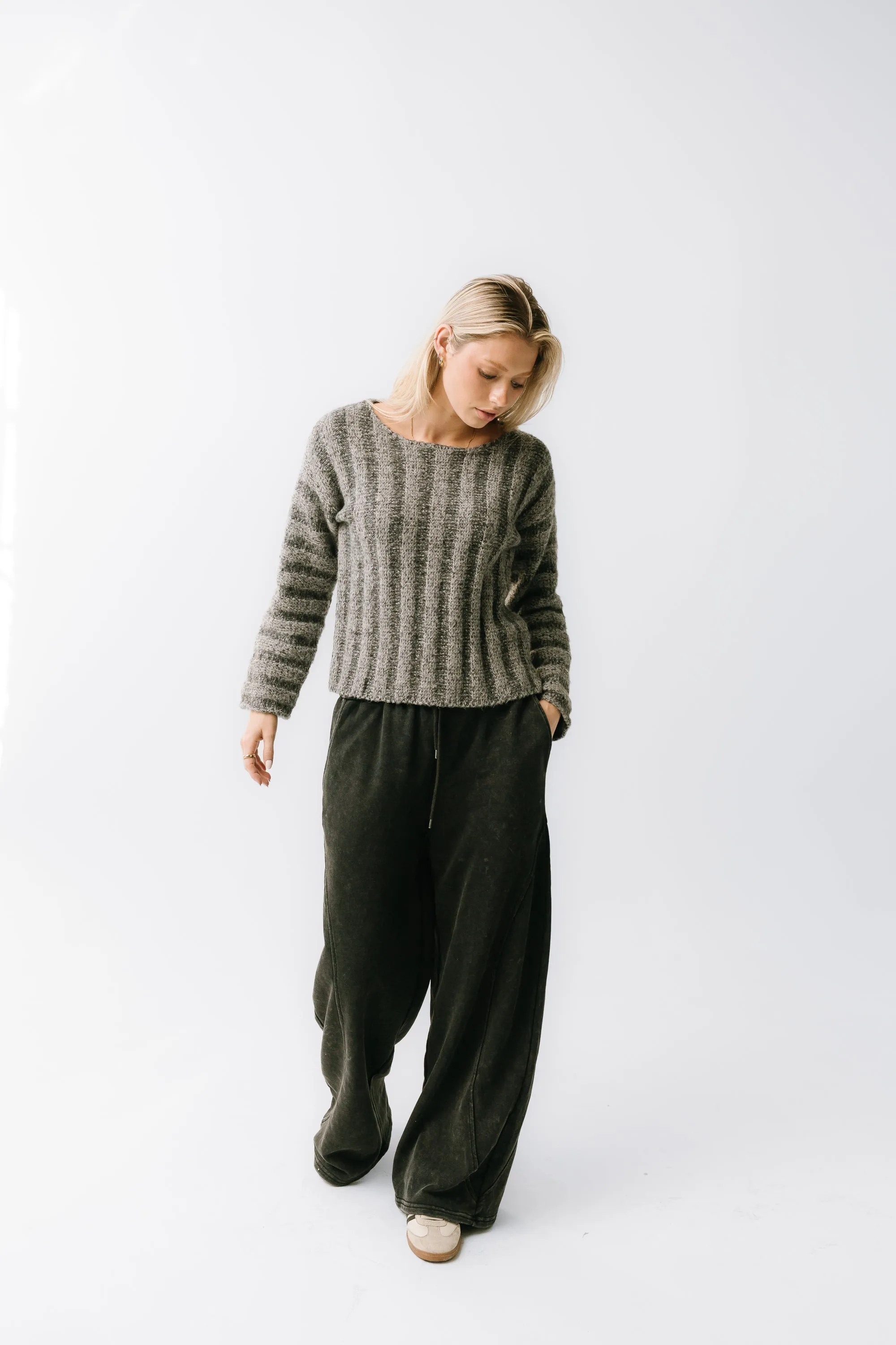 Zamara Ribbed Sweater in Charcoal sold by bohme product image thumbnail 5
