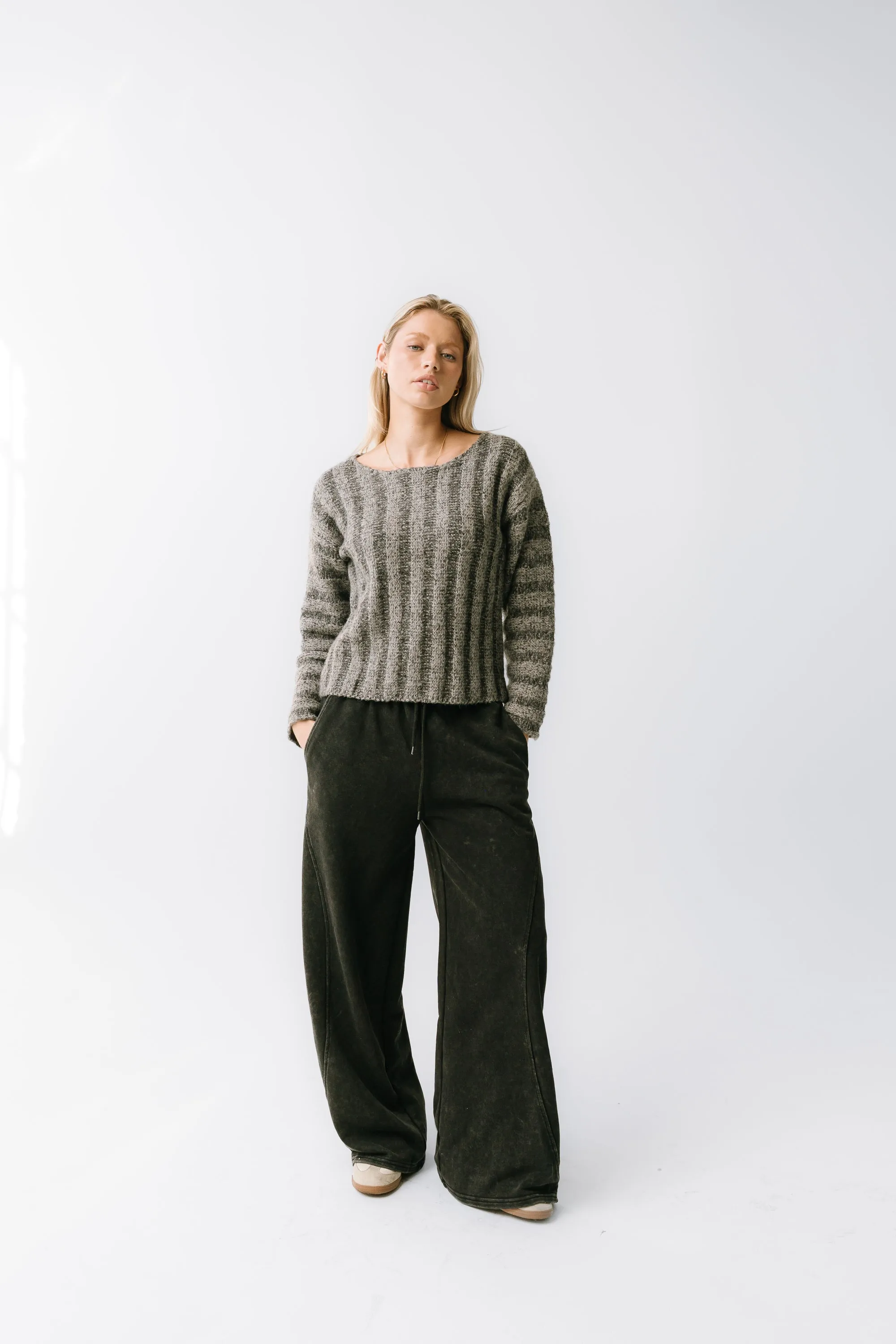 Zamara Ribbed Sweater in Charcoal sold by bohme product image thumbnail 2