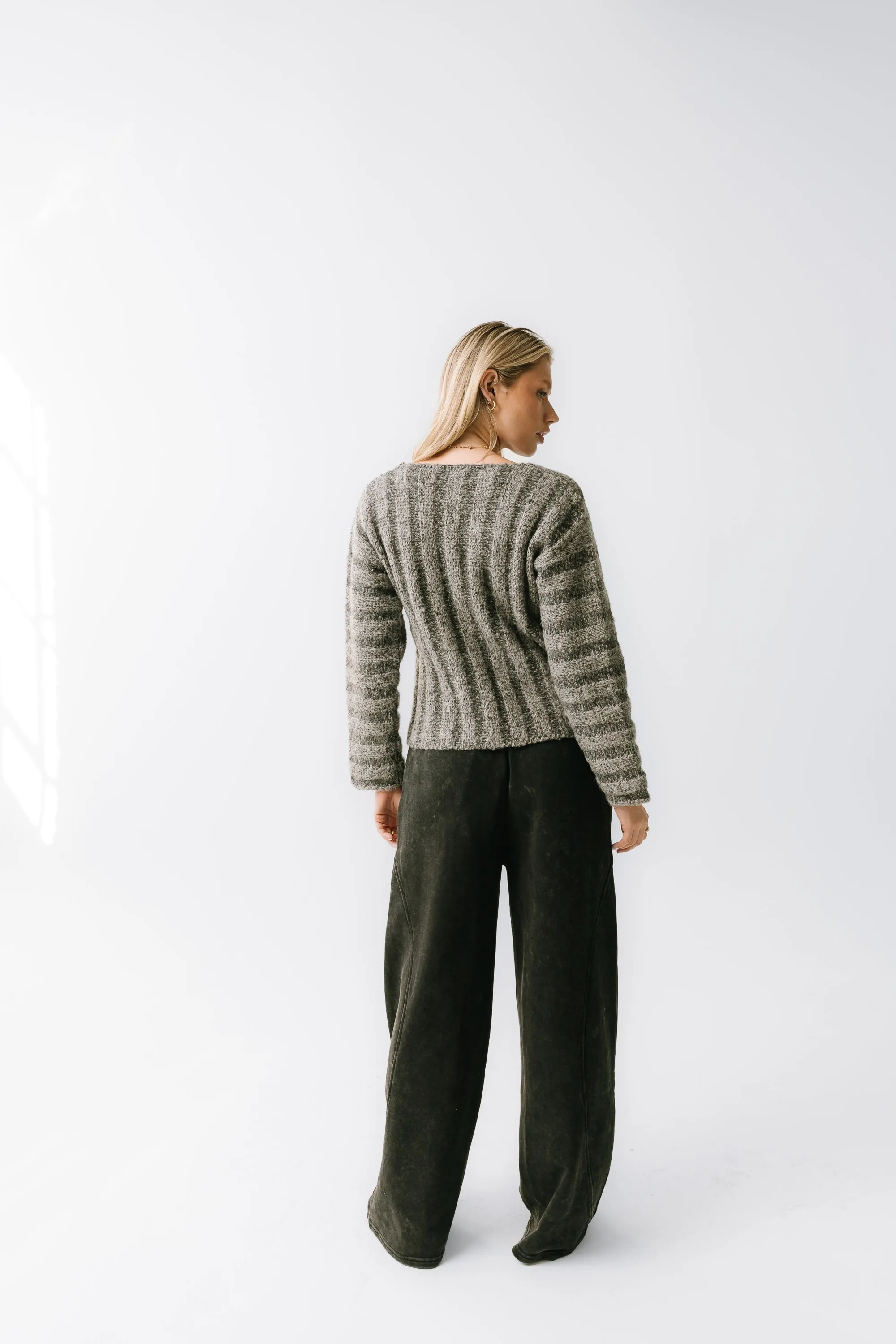 Zamara Ribbed Sweater in Charcoal sold by bohme product image thumbnail 3