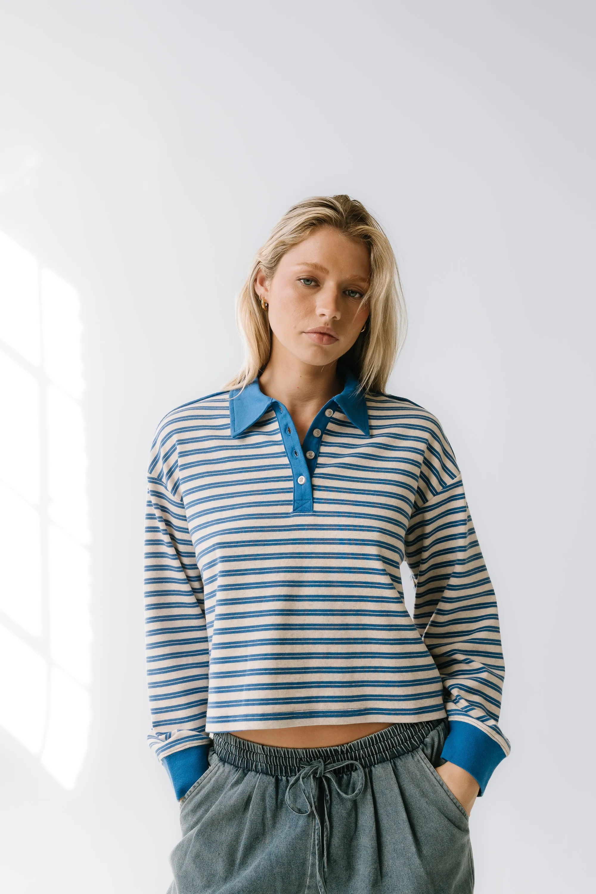 Kessie Striped Top in Blue sold by bohme product image thumbnail 5