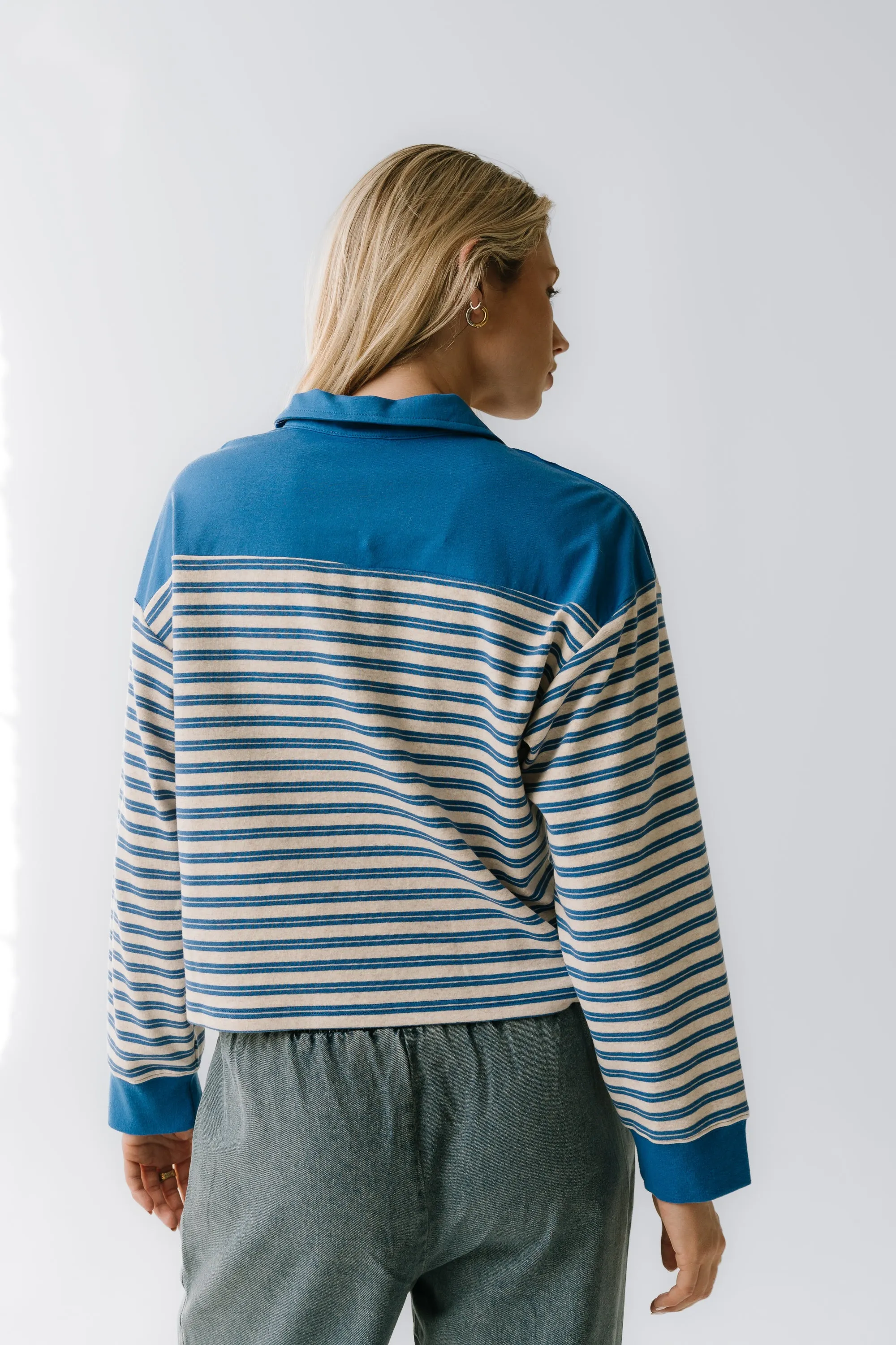 Kessie Striped Top in Blue sold by bohme product image thumbnail 2