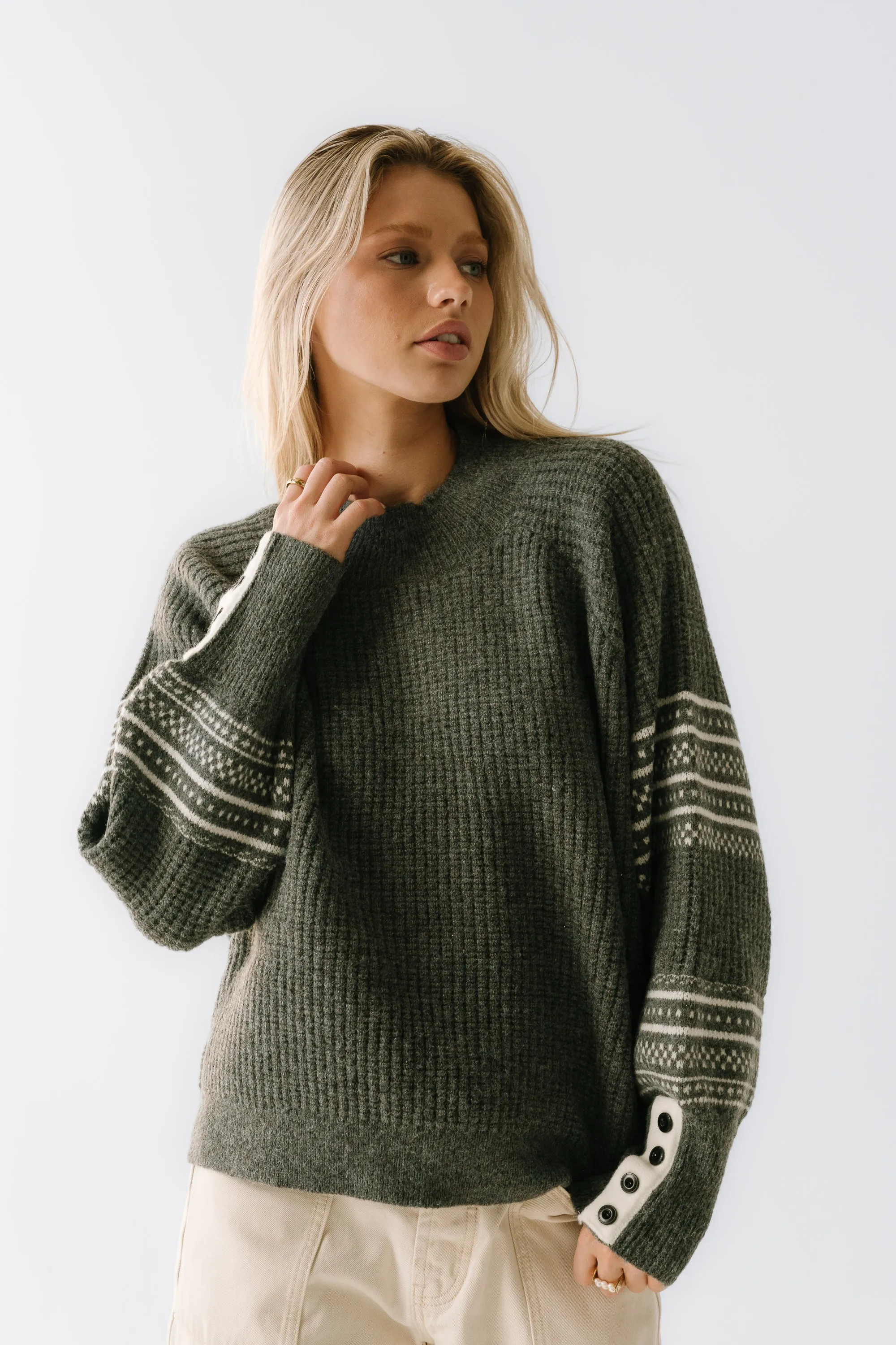Jayda Oversized Sweater in Grey sold by bohme product image thumbnail 5