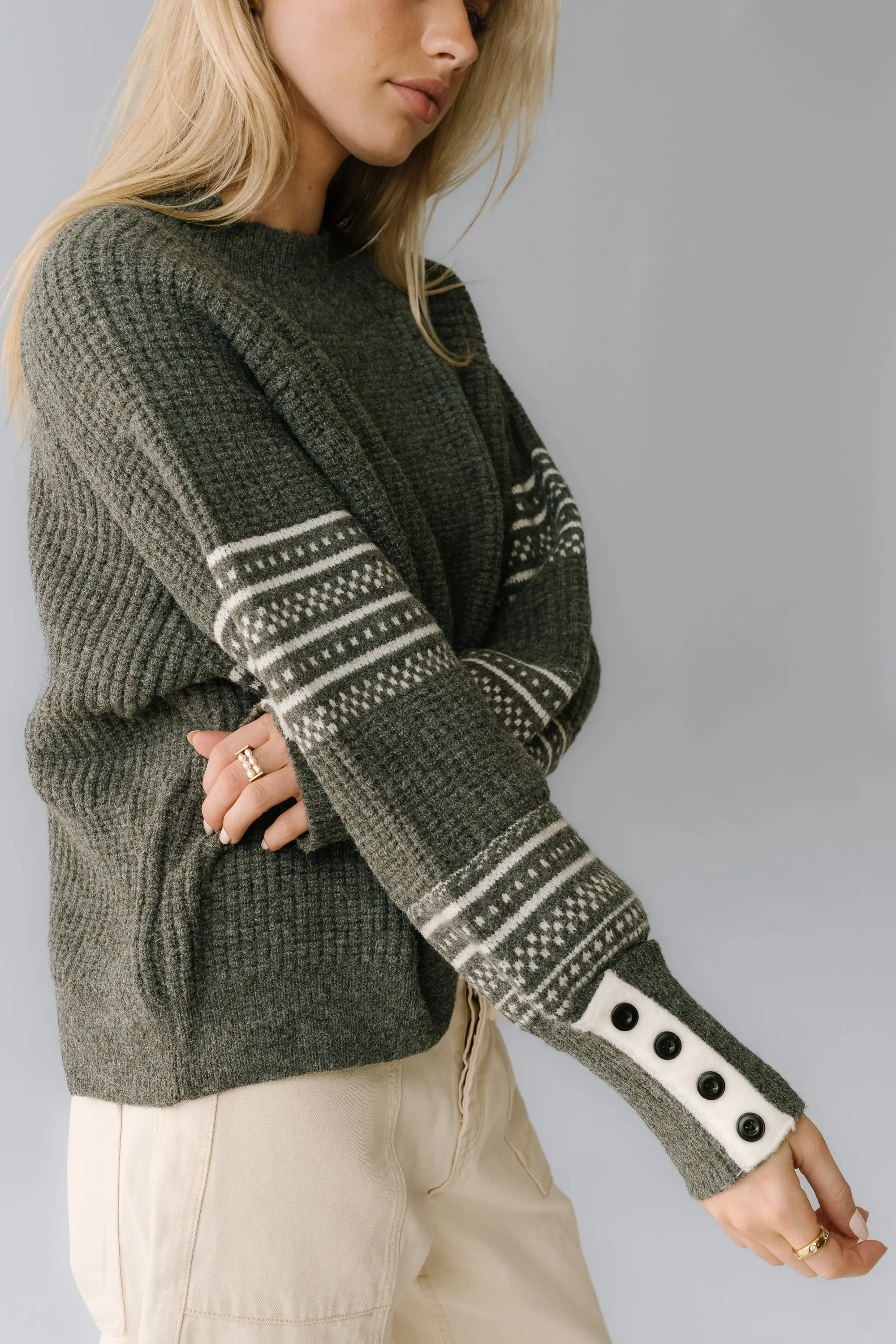 Jayda Oversized Sweater in Grey sold by bohme product image thumbnail 4