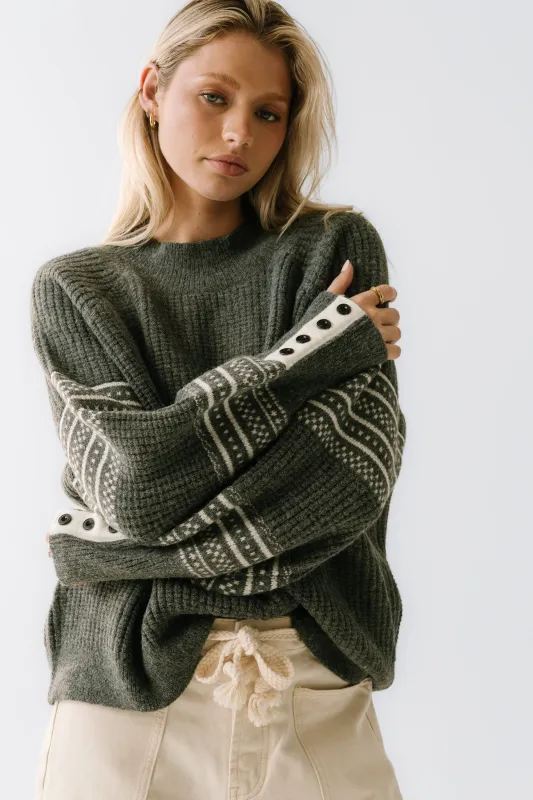 Jayda Oversized Sweater in Grey sold by bohme