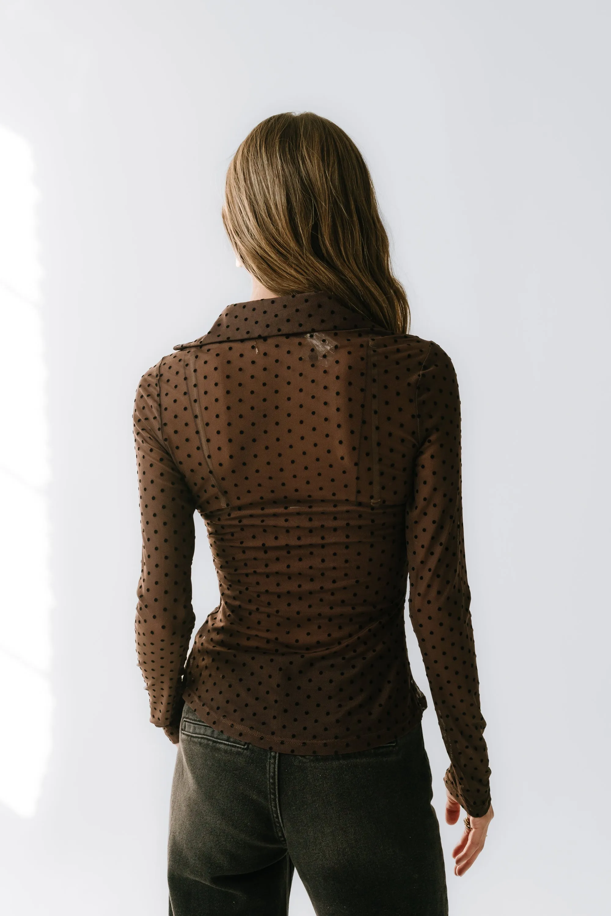 Vernon Sheer Button Up in Brown sold by bohme product image thumbnail 2