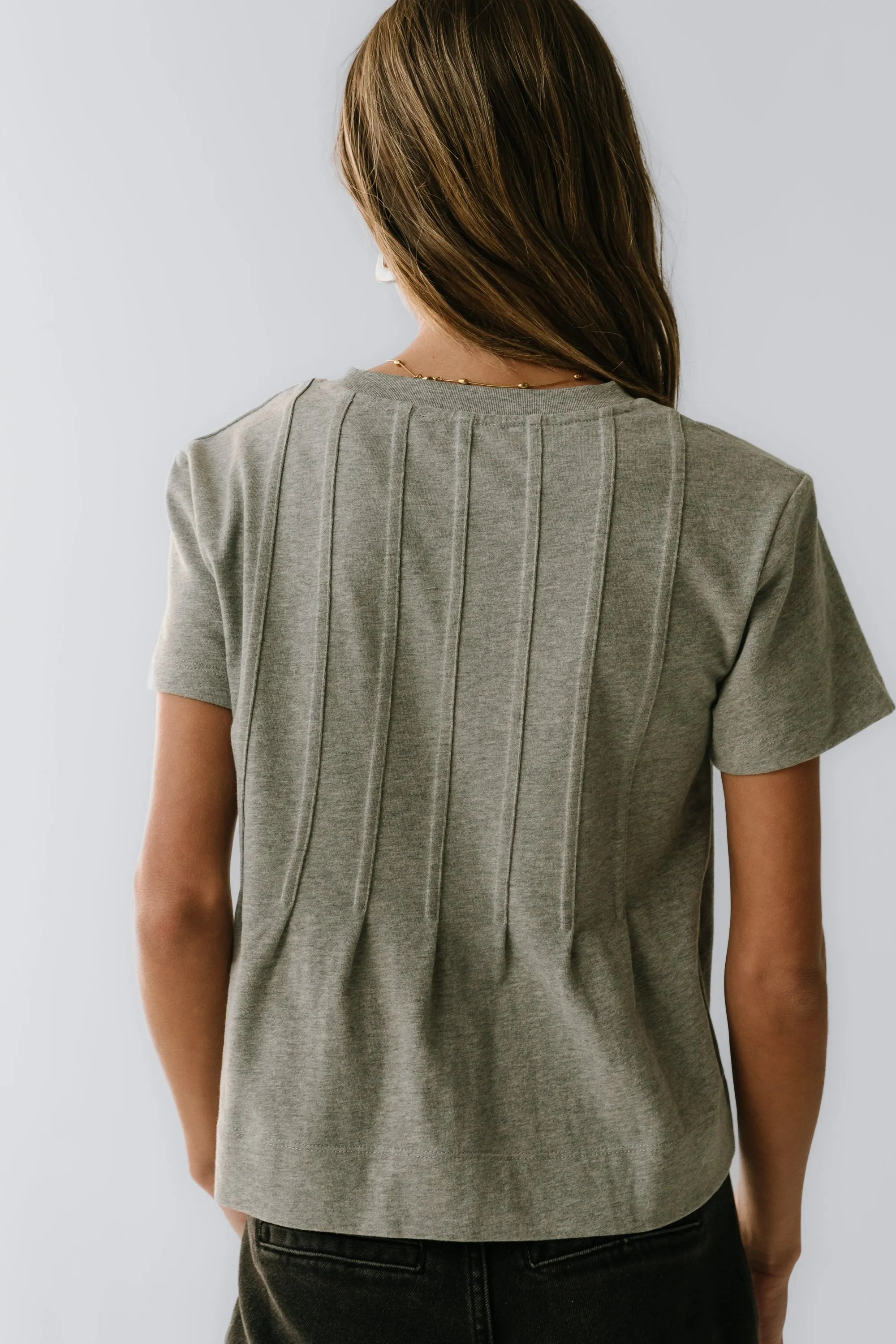 Cattelain Pleated Top in Grey sold by bohme product image thumbnail 2